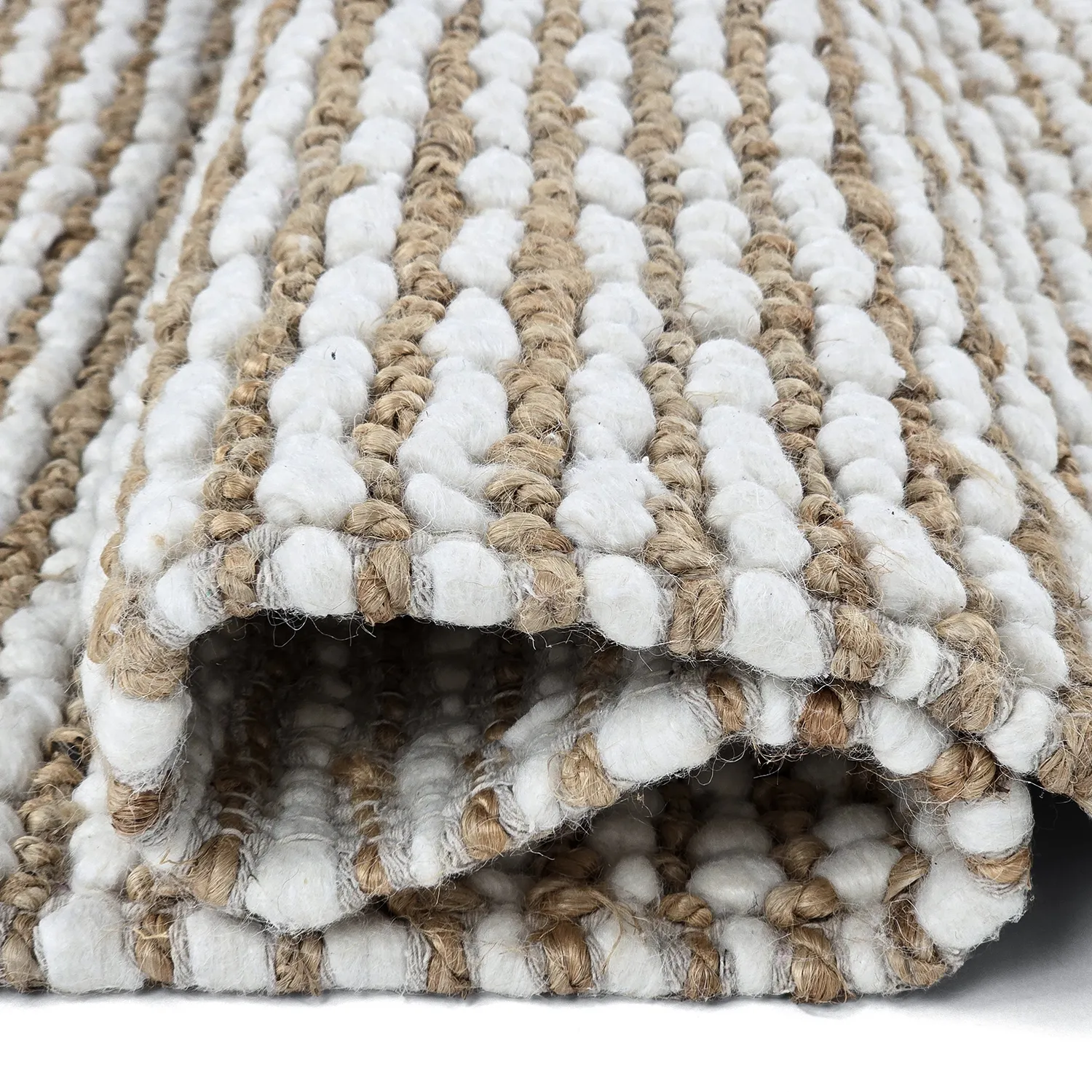 Juutti-matto - Bally Jute/wool Bubble (luonto/valkoinen)