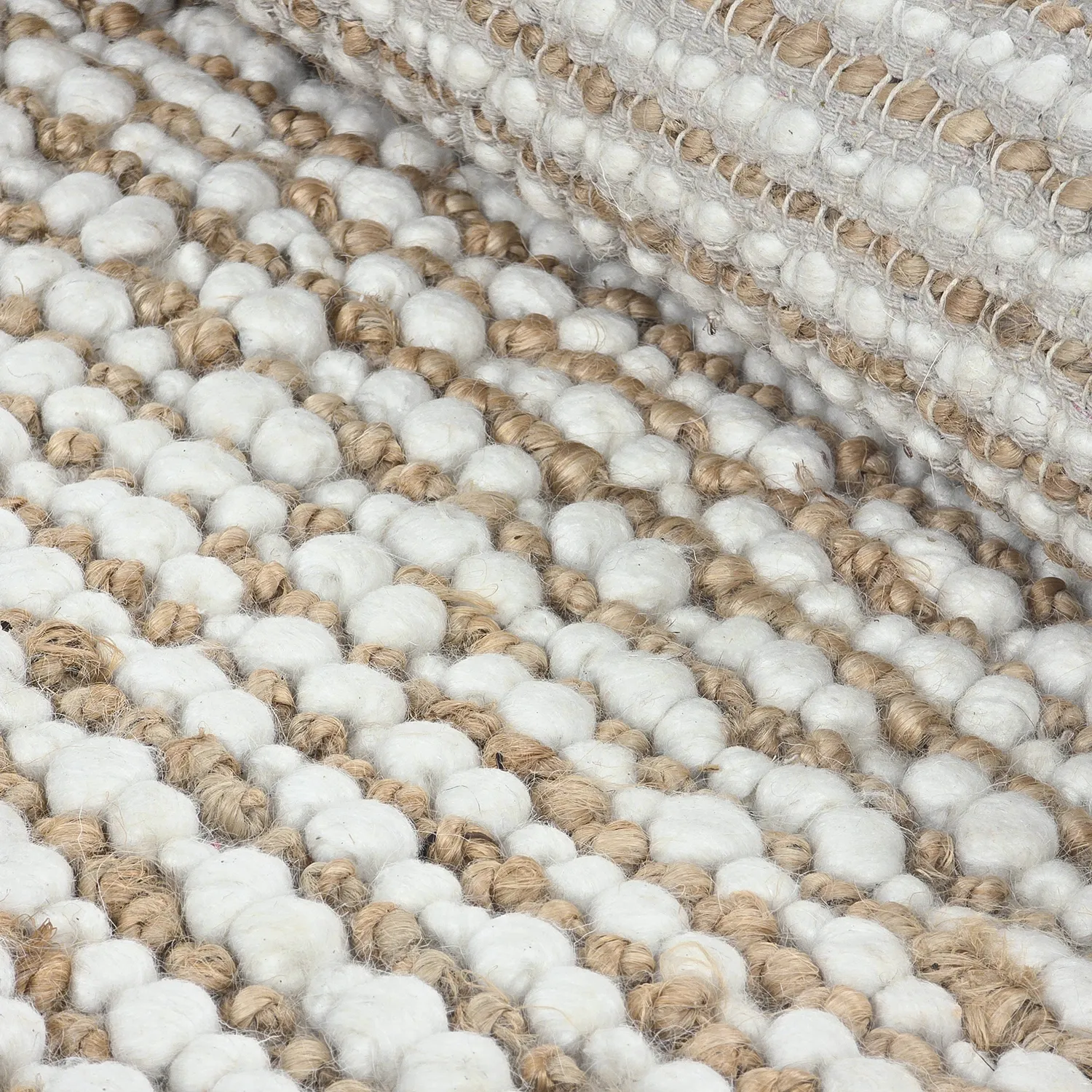 Juutti-matto - Bally Jute/wool Bubble (luonto/valkoinen)