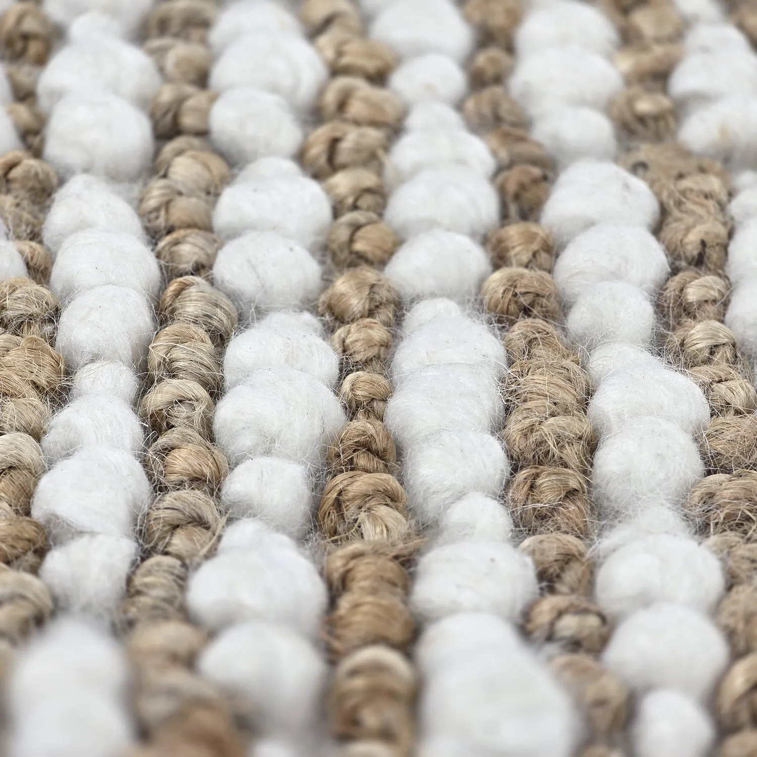 Juutti-matto - Bally Jute/wool Bubble (luonto/valkoinen)