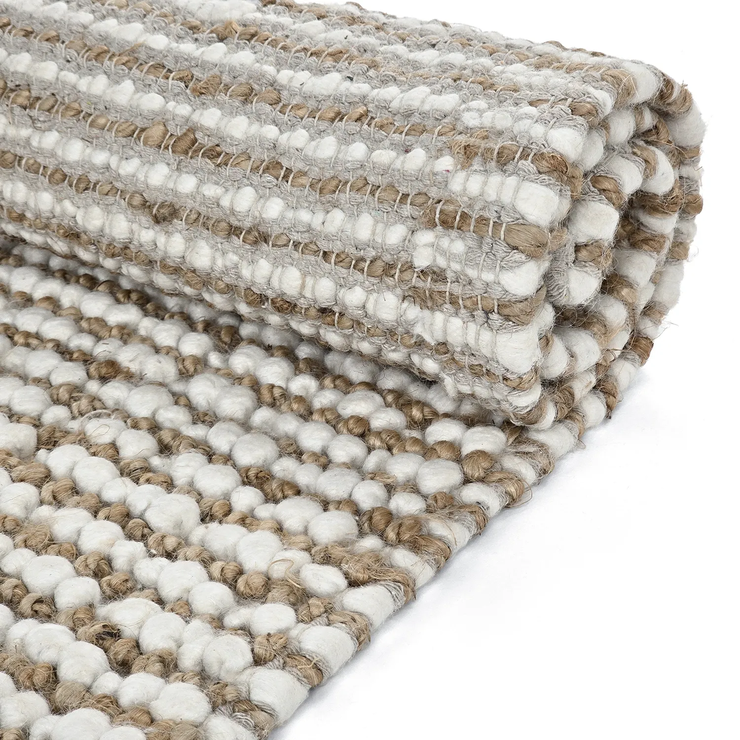 Juutti-matto - Bally Jute/wool Bubble (luonto/valkoinen)