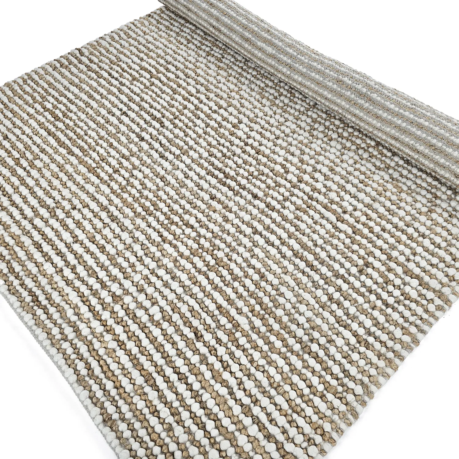 Juutti-matto - Bally Jute/wool Bubble (luonto/valkoinen)