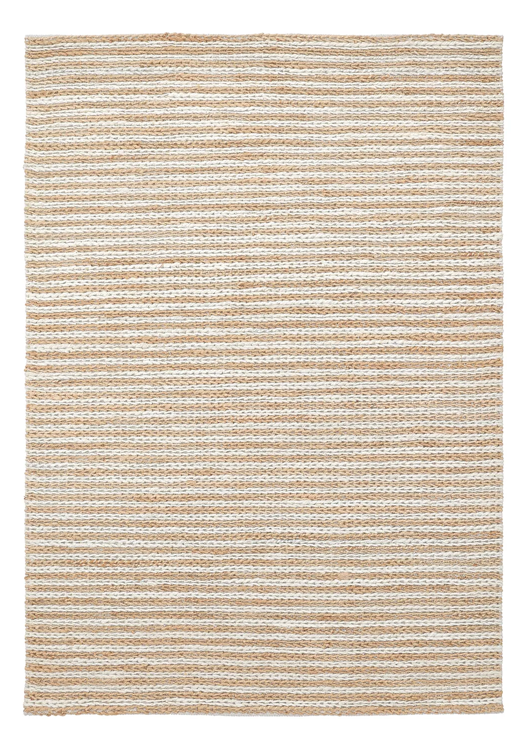Juutti-matto - Howrah Braided Jute (luonto/valkoinen)
