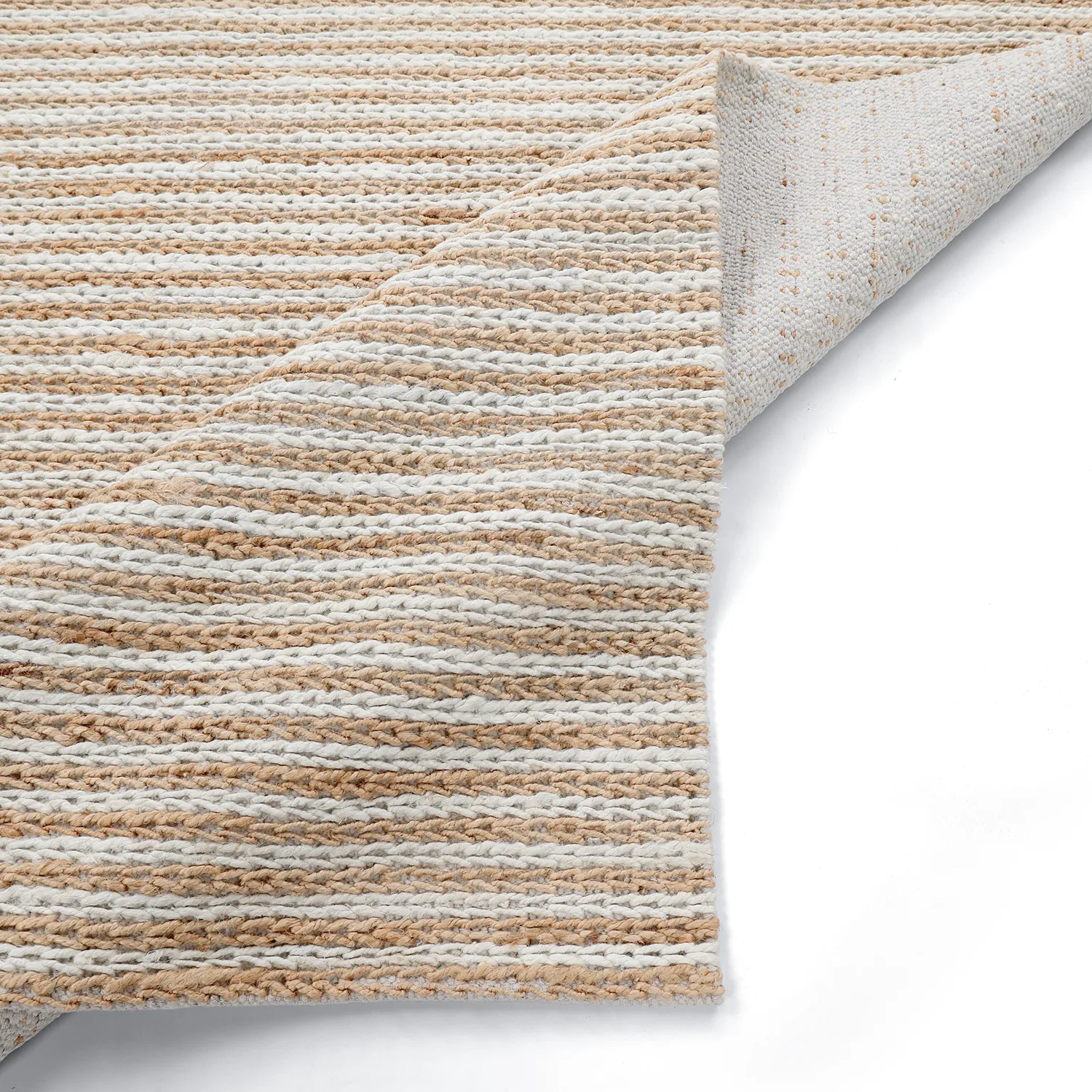 Juutti-matto - Howrah Braided Jute (luonto/valkoinen)