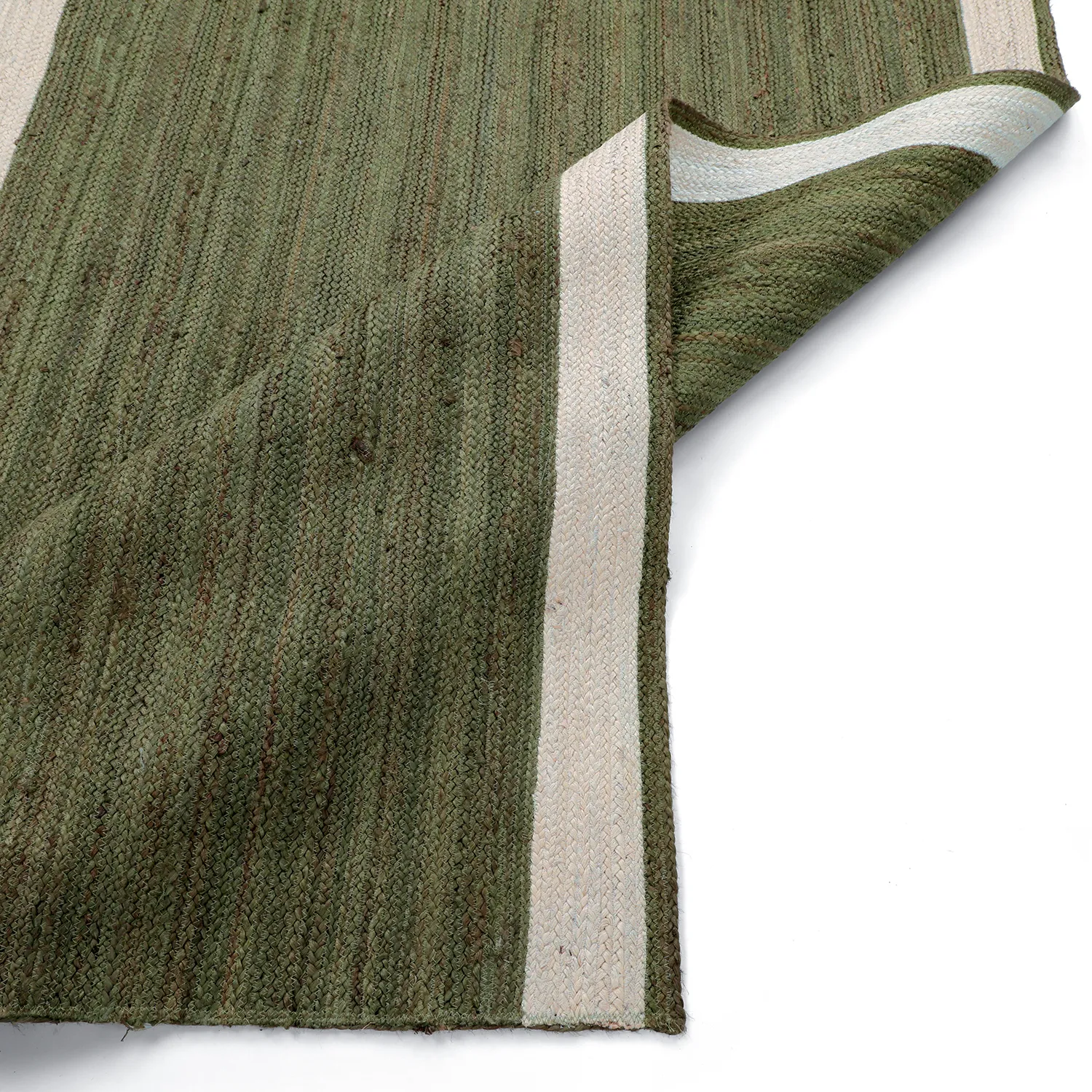 Juutti-matto - Senaki (armeijanvihreä/valkoinen)