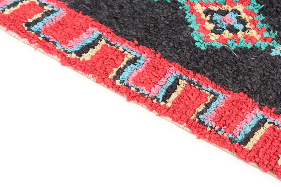 Marokkolainen Kilim matto Boucherouite 300 x 120 cm
