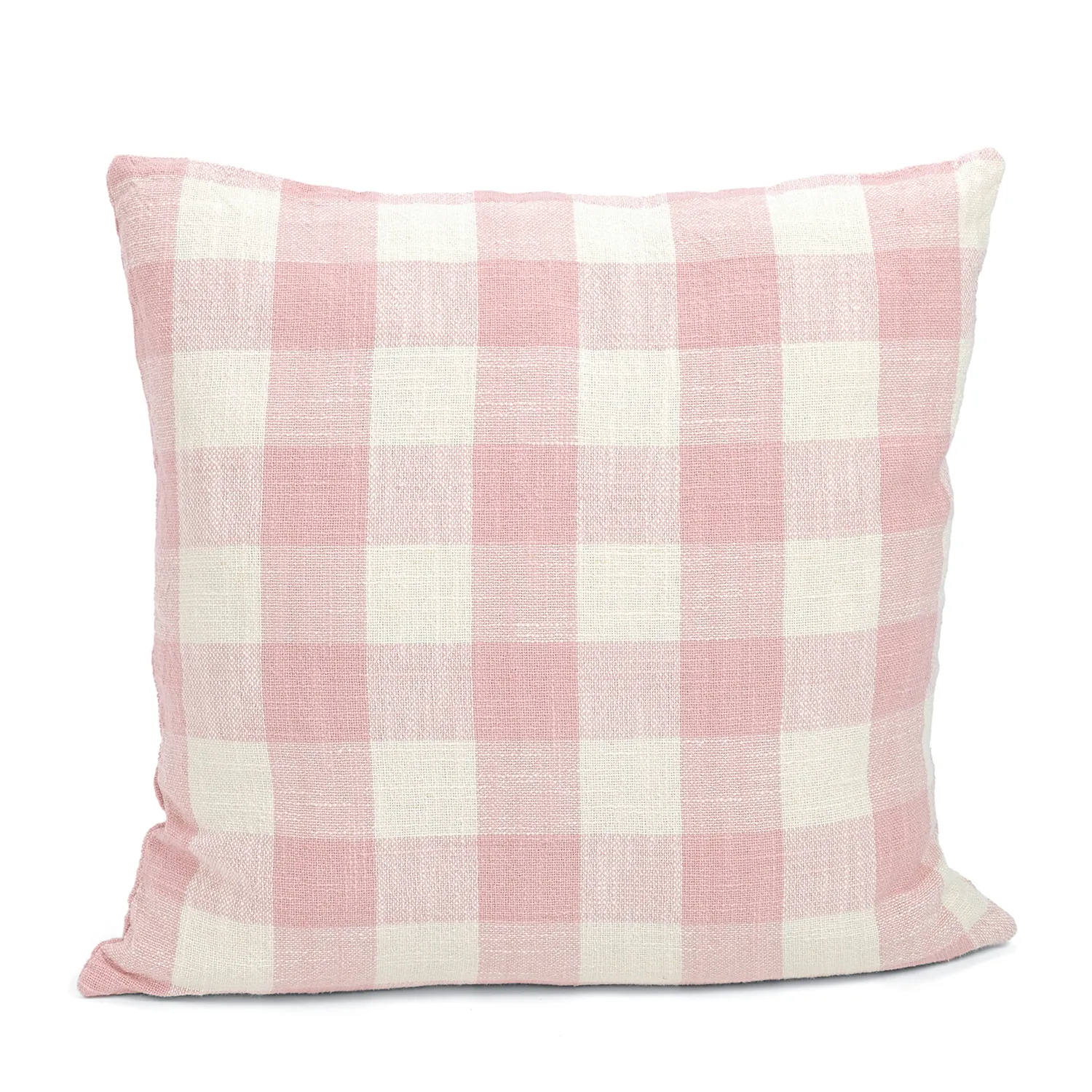 Tyynyliina - Isela check cotton cushion cover (kermanvärinen/pinkki)