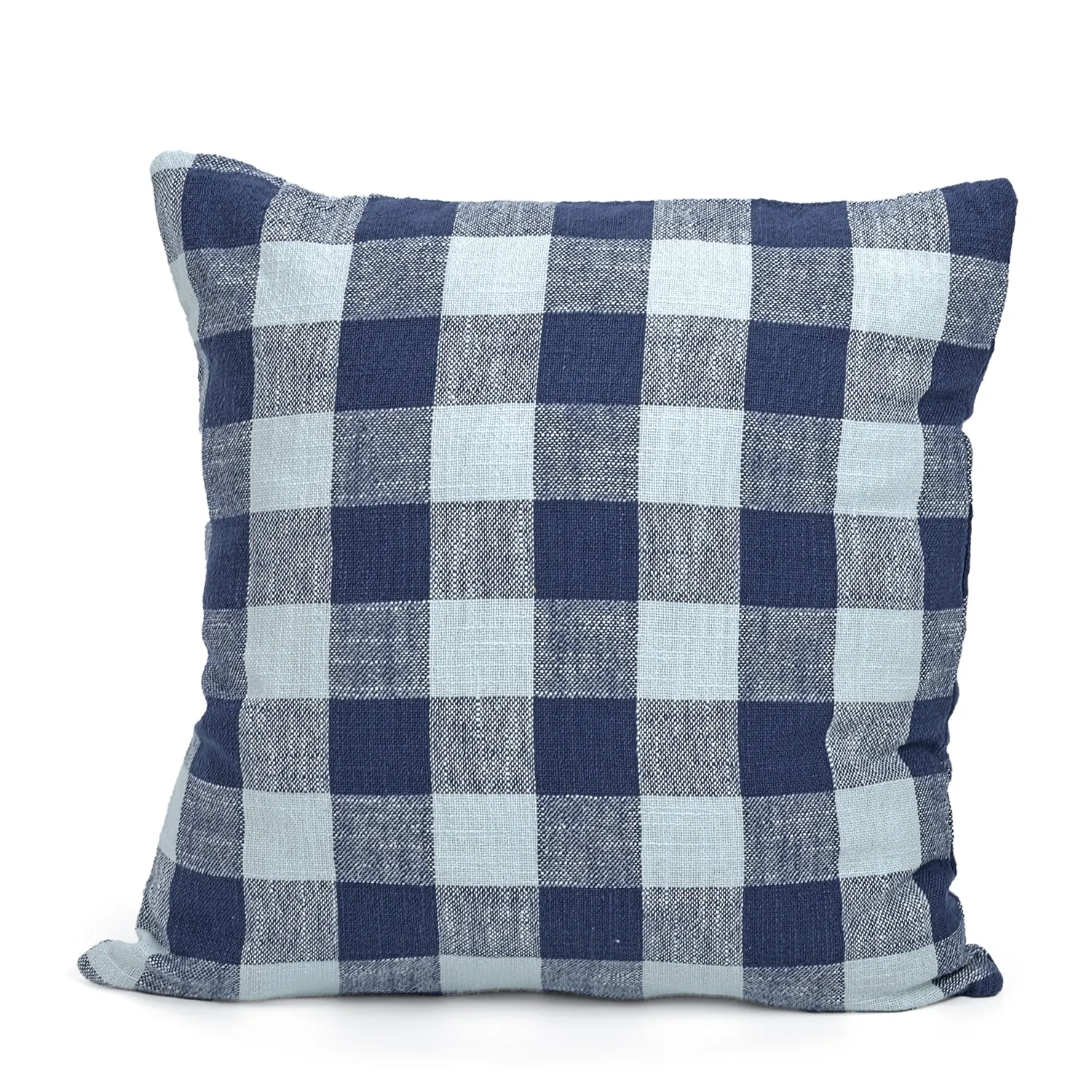 Tyynyliina - Isela check cotton cushion cover (tummansininen/vaaleansininen)