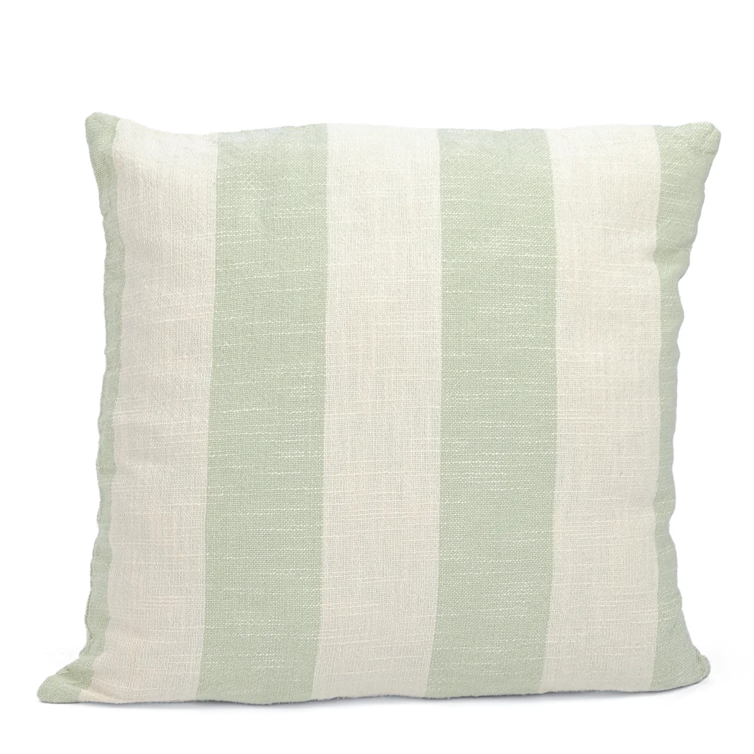 Tyynyliina - Kora stripe cotton cushion cover (kermanvärinen/vaaleanvihreä)