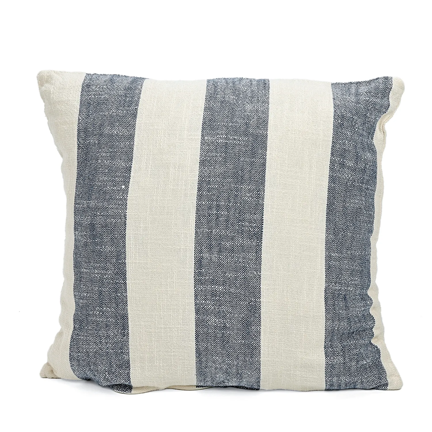 Tyynyliina - Kora stripe cotton cushion cover (kermanvärinen/tummansininen)