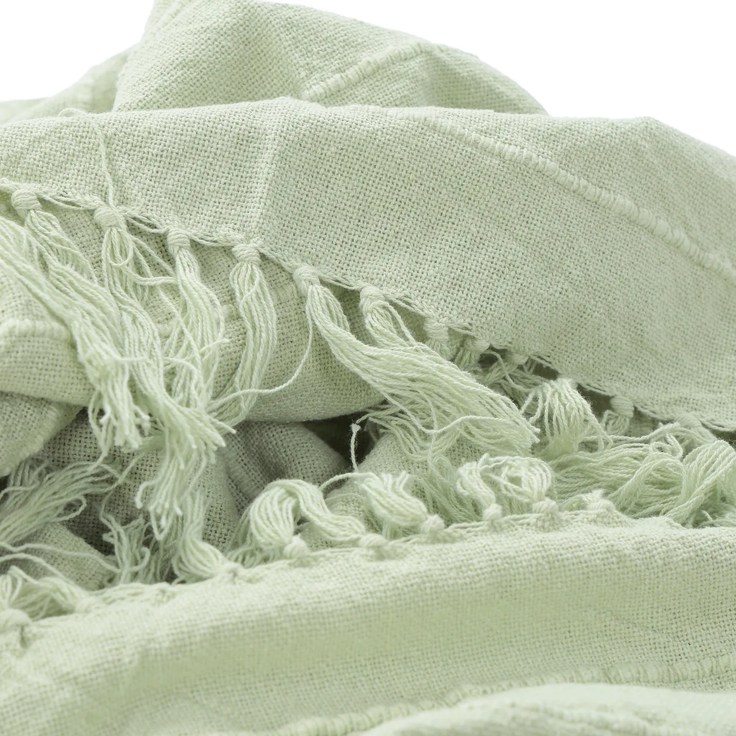 Viltit - Nalani cotton throw (vaaleanvihreä)
