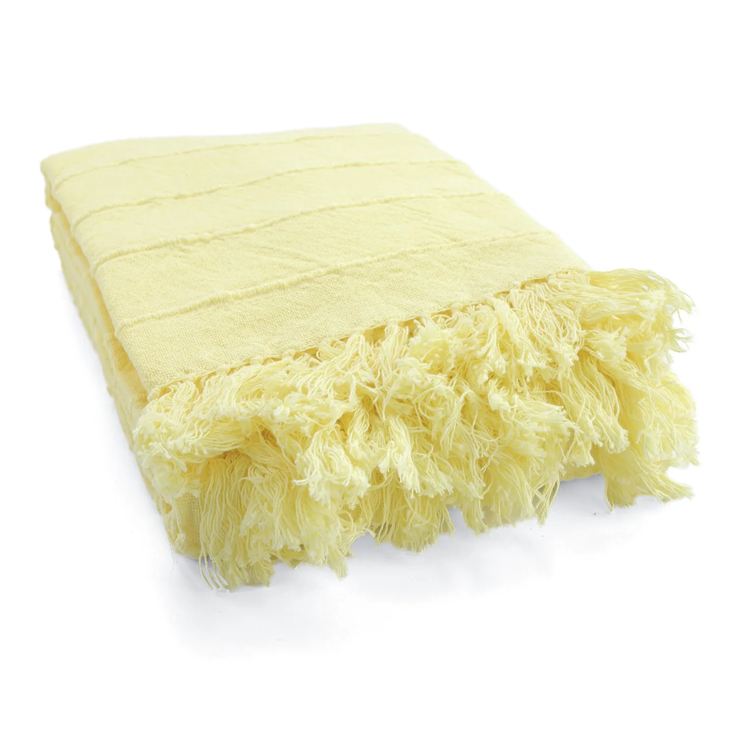 Viltit - Nalani cotton throw (vaaleankeltainen)