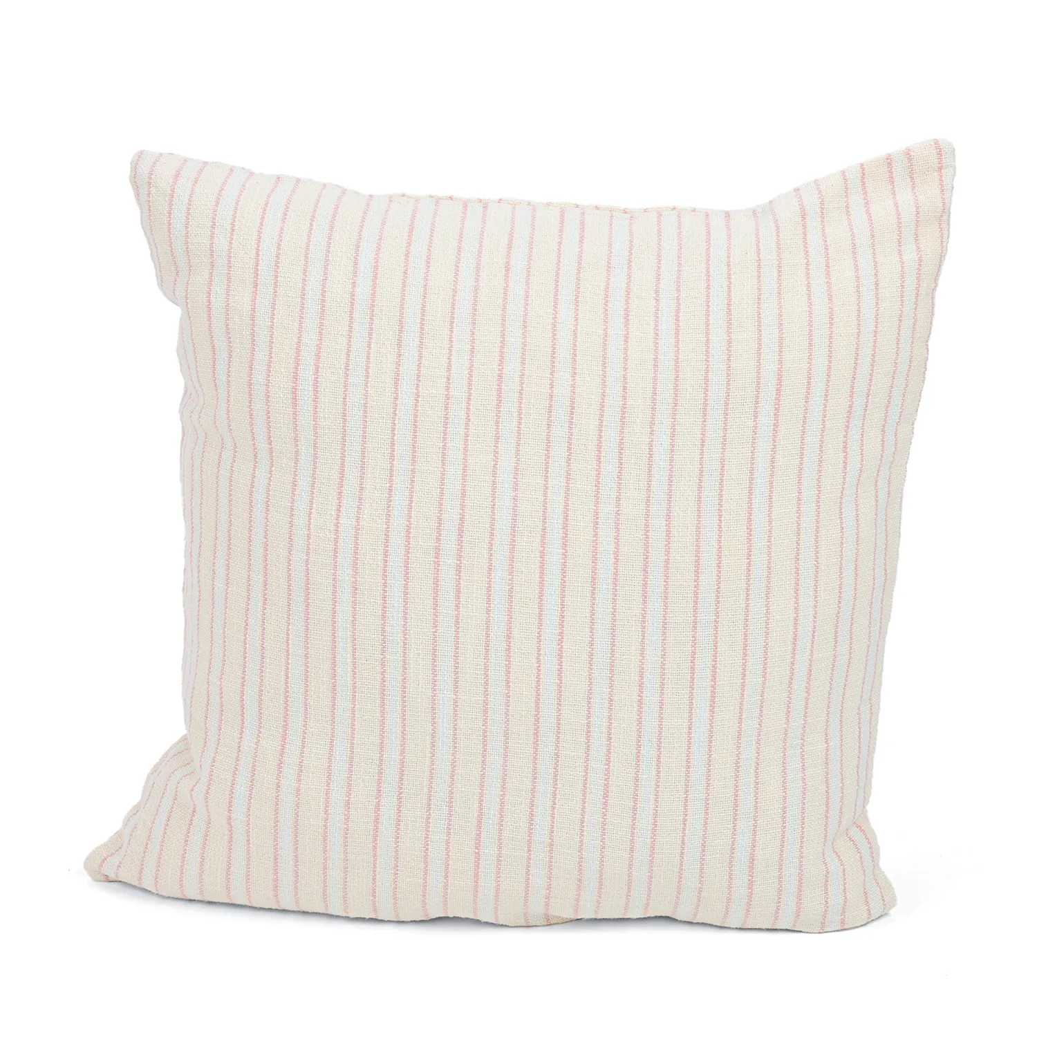 Tyynyliina - Rumi stripe cotton cushion cover (kermanvärinen/pinkki/vaaleansininen)