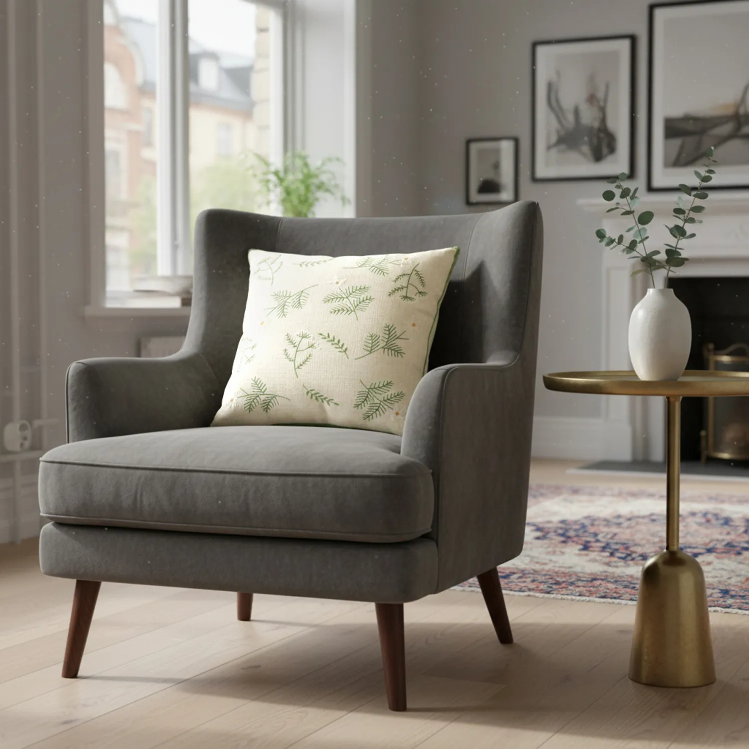 Tyynyliina - Vasa Embroidered Cushion Cover (multi)