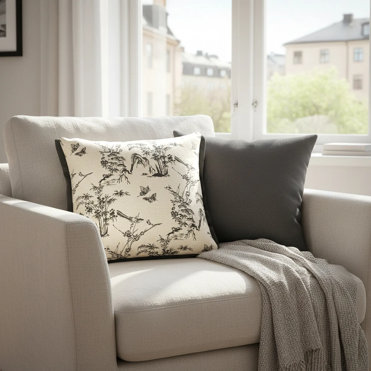 Tyynyliina - Viborg Embroidered Cushion Cover (multi)