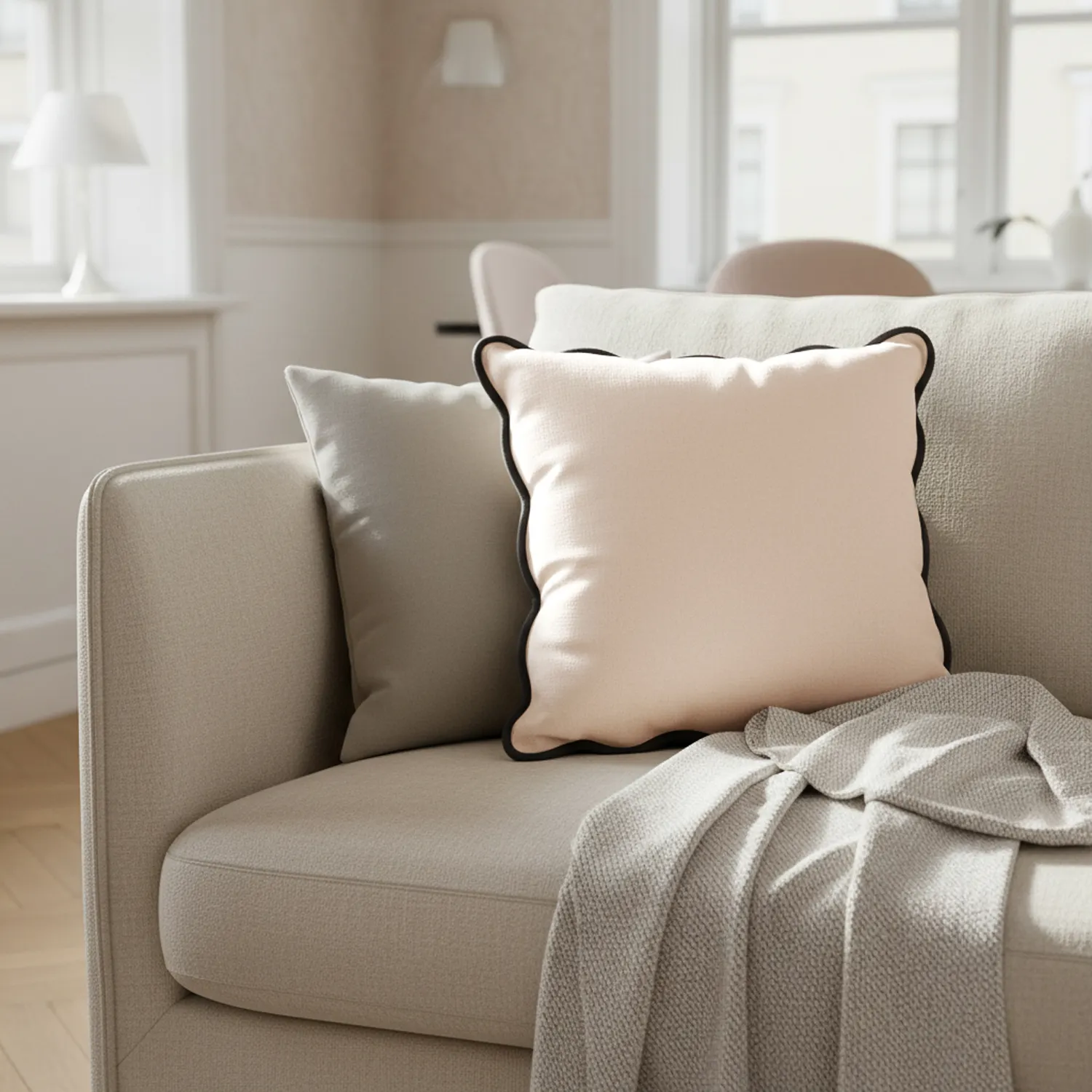 Tyynyliina - Yrsa (vaalea beige)