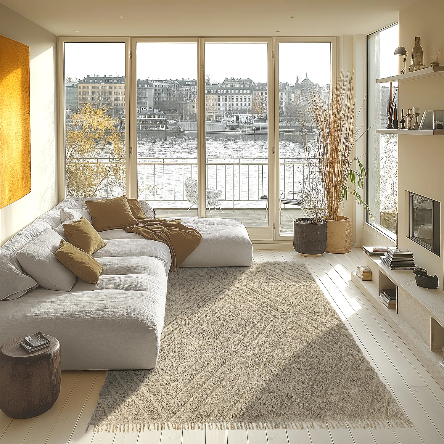 Ryijymatot - Amberley Natural Cotton Shaggy (beige)