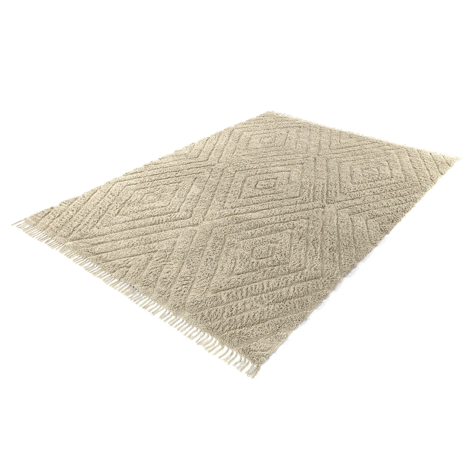 Ryijymatot - Amberley Natural Cotton Shaggy (beige)