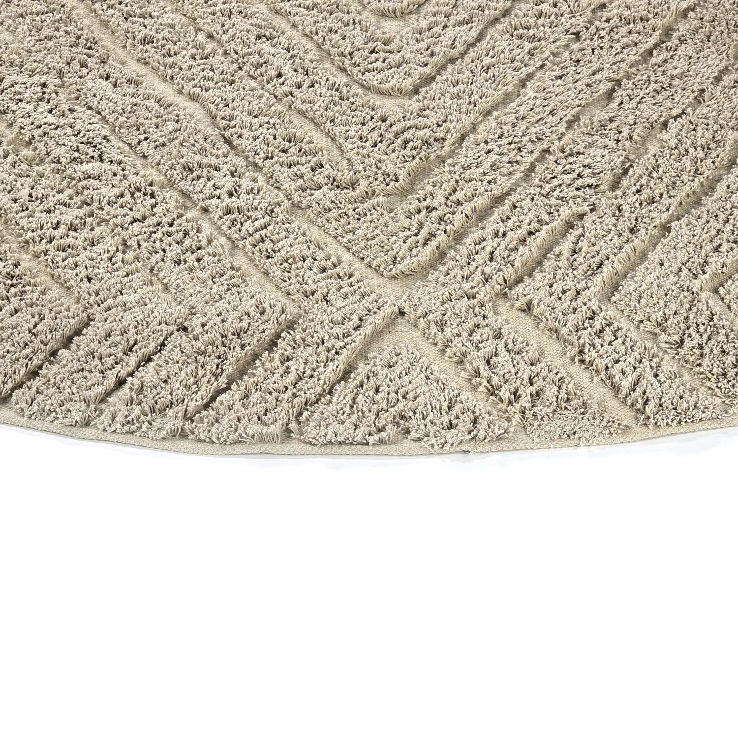 Pyöreä matot - Amberley Natural Cotton Shaggy (beige)