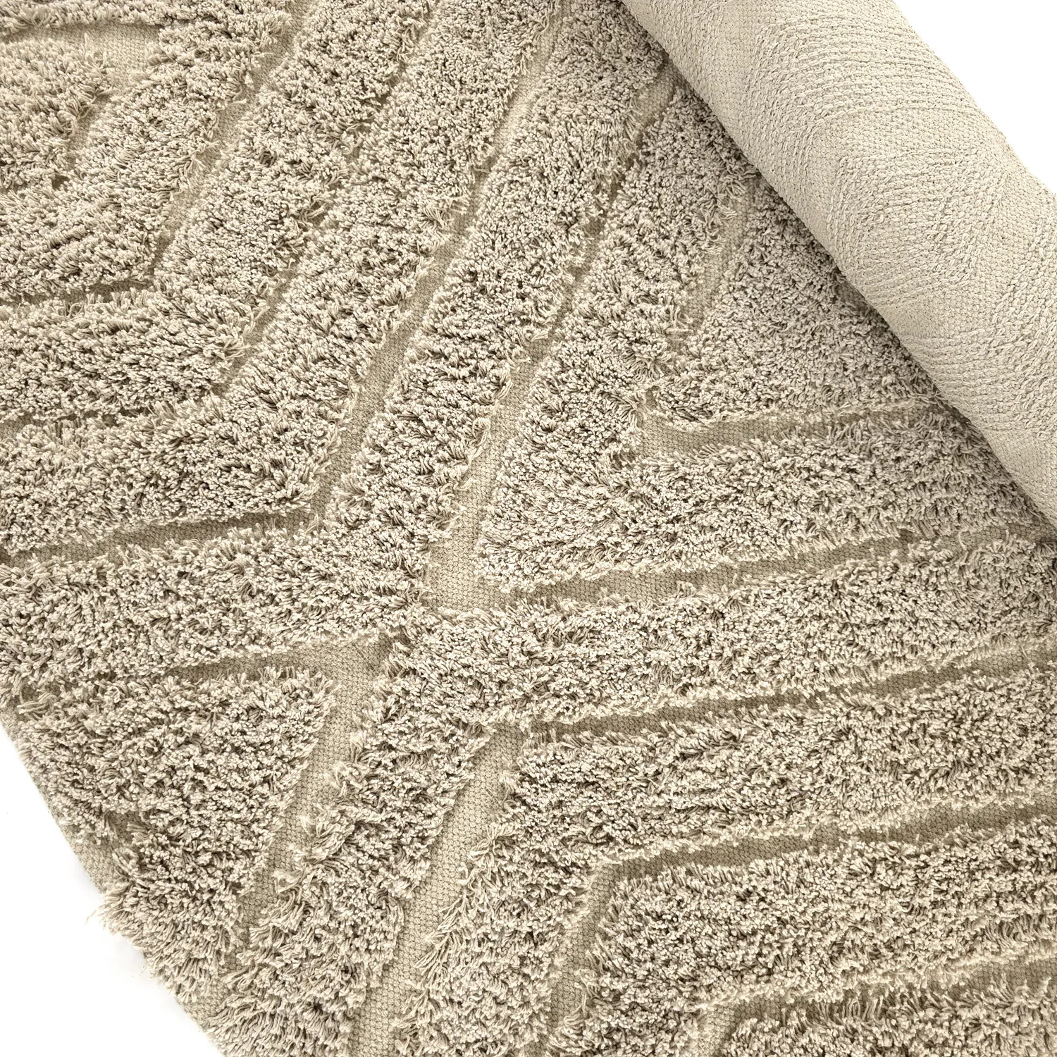 Pyöreä matot - Amberley Natural Cotton Shaggy (beige)