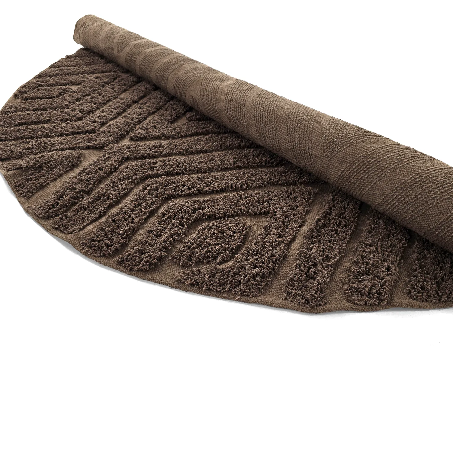 Pyöreä matot - Amberley Natural Cotton Shaggy (ruskea)