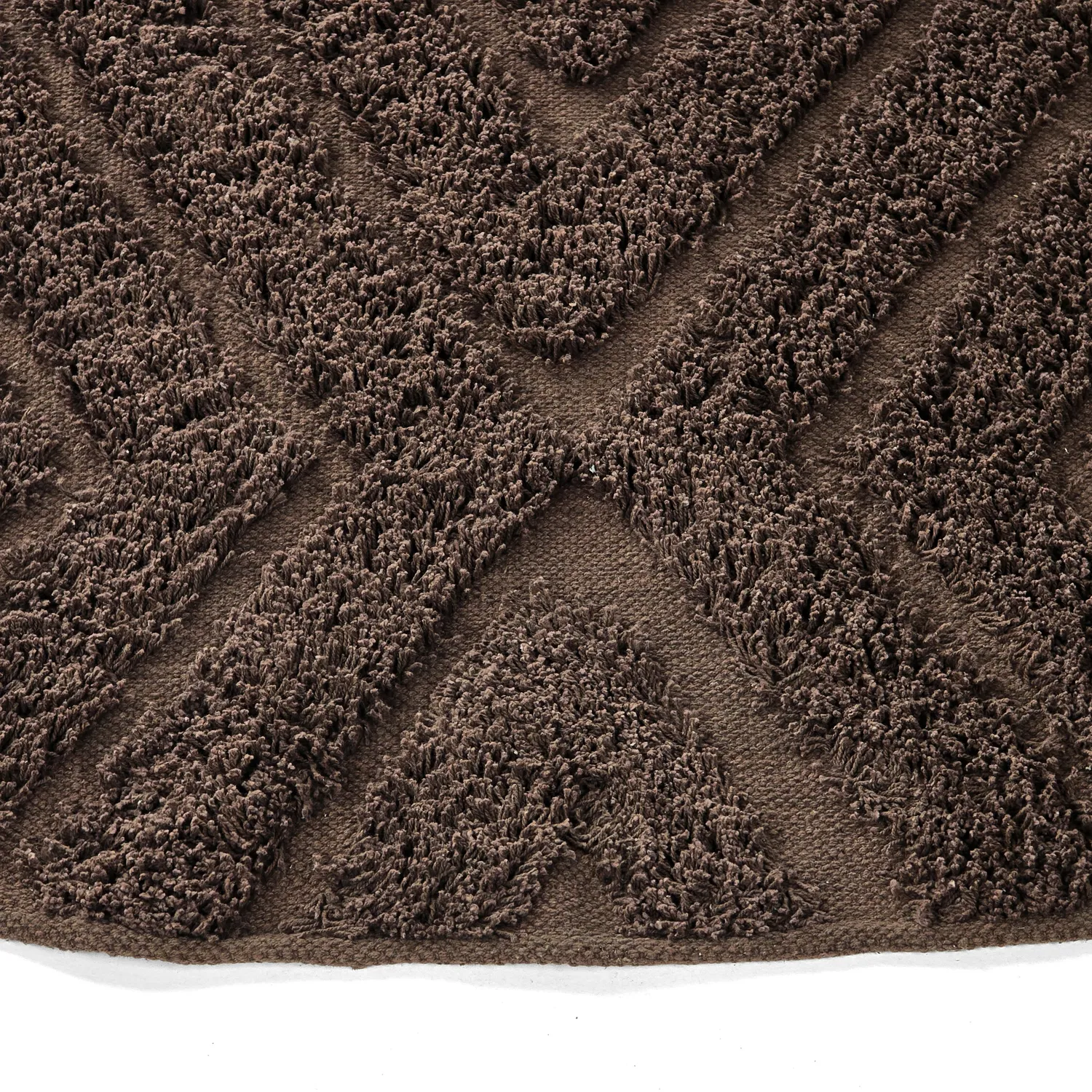 Pyöreä matot - Amberley Natural Cotton Shaggy (ruskea)