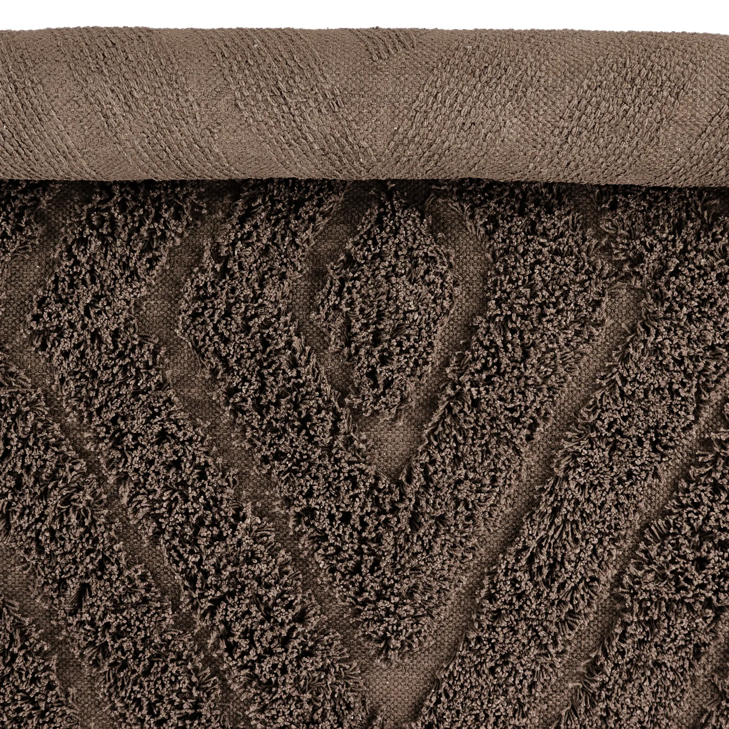 Pyöreä matot - Amberley Natural Cotton Shaggy (ruskea)