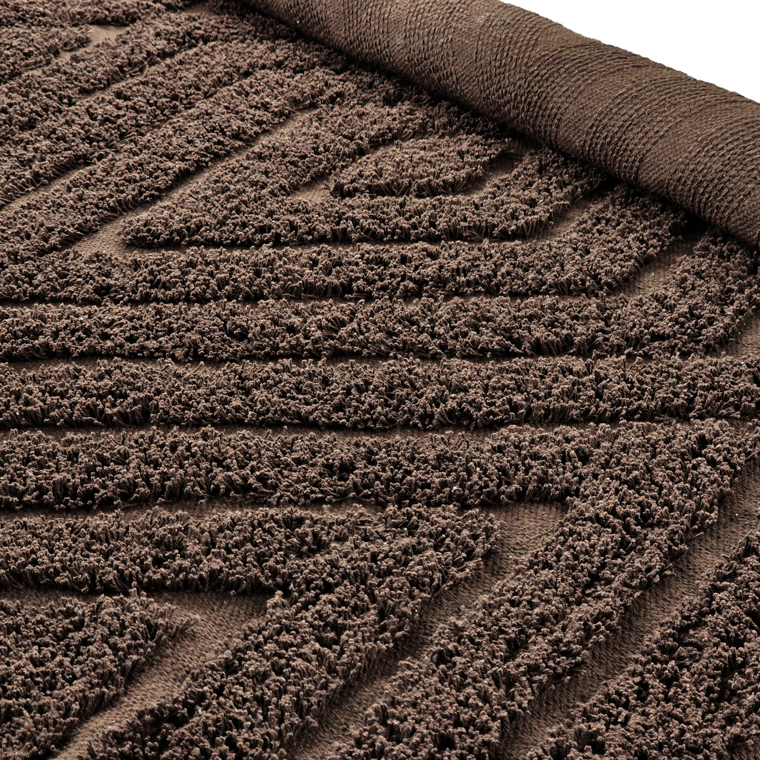 Pyöreä matot - Amberley Natural Cotton Shaggy (ruskea)