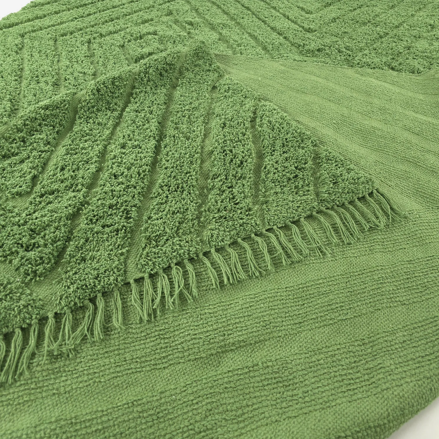 Ryijymatot - Amberley Natural Cotton Shaggy (vihreä)