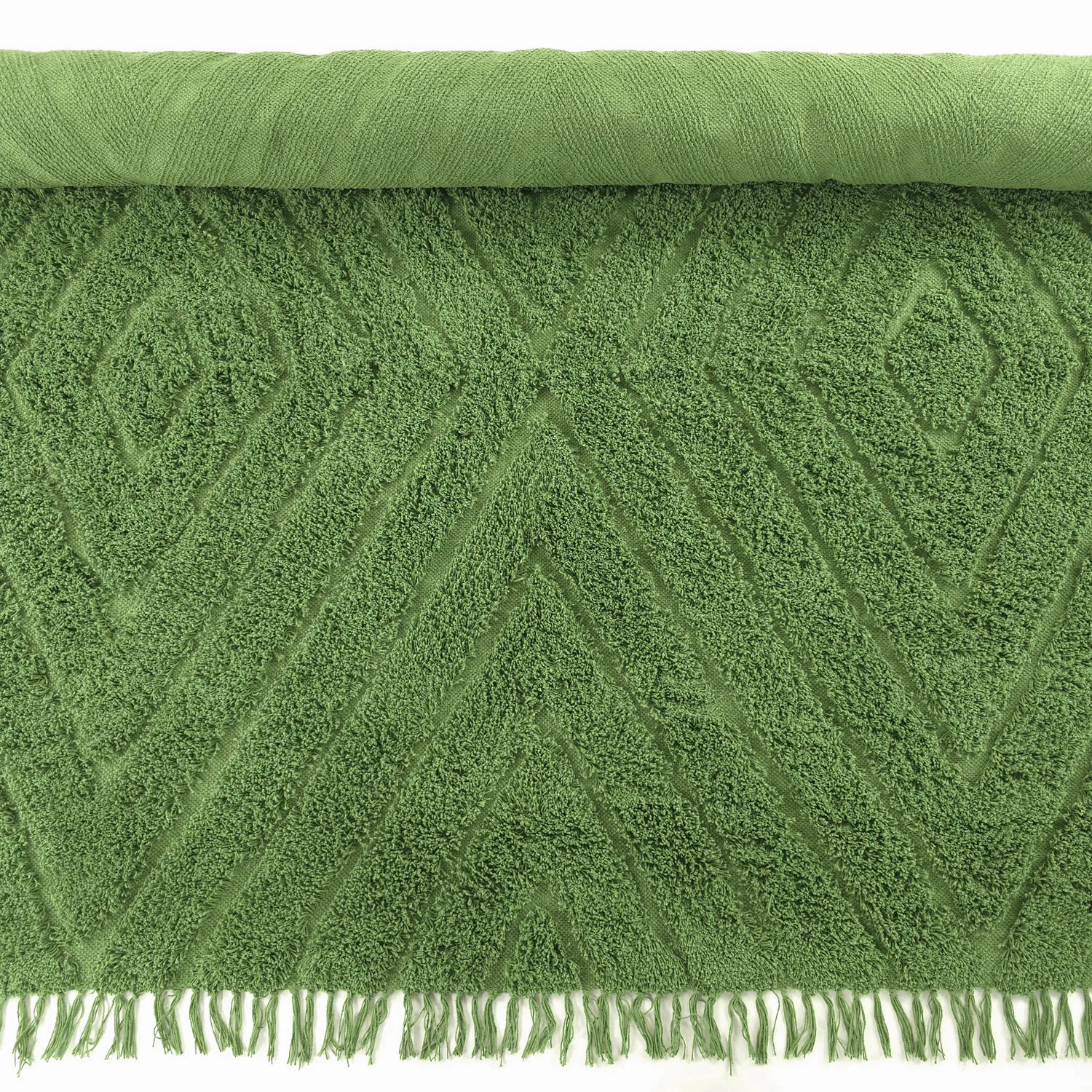 Ryijymatot - Amberley Natural Cotton Shaggy (vihreä)