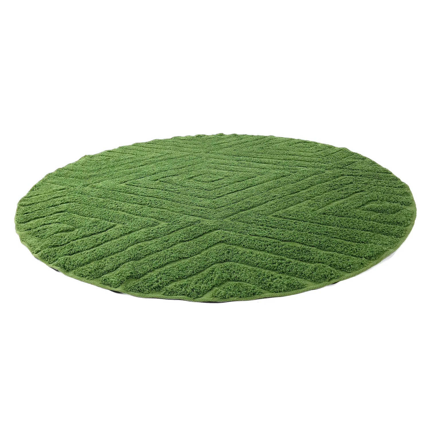 Pyöreä matot - Amberley Natural Cotton Shaggy (vihreä)