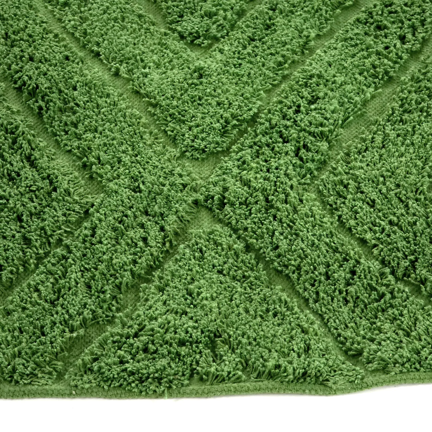 Pyöreä matot - Amberley Natural Cotton Shaggy (vihreä)