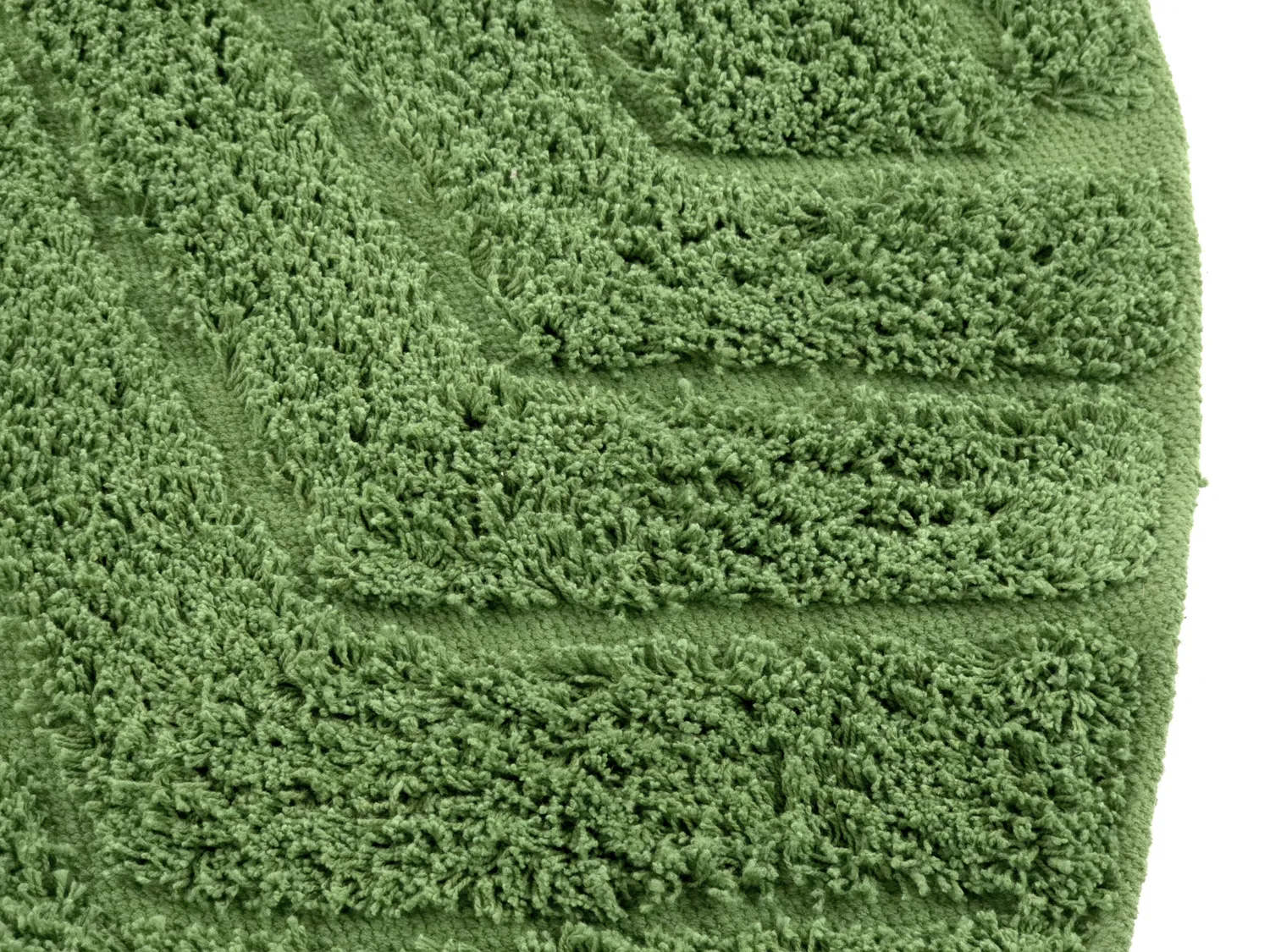 Pyöreä matot - Amberley Natural Cotton Shaggy (vihreä)