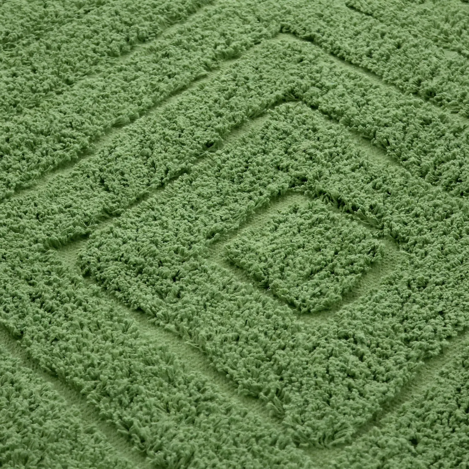 Pyöreä matot - Amberley Natural Cotton Shaggy (vihreä)