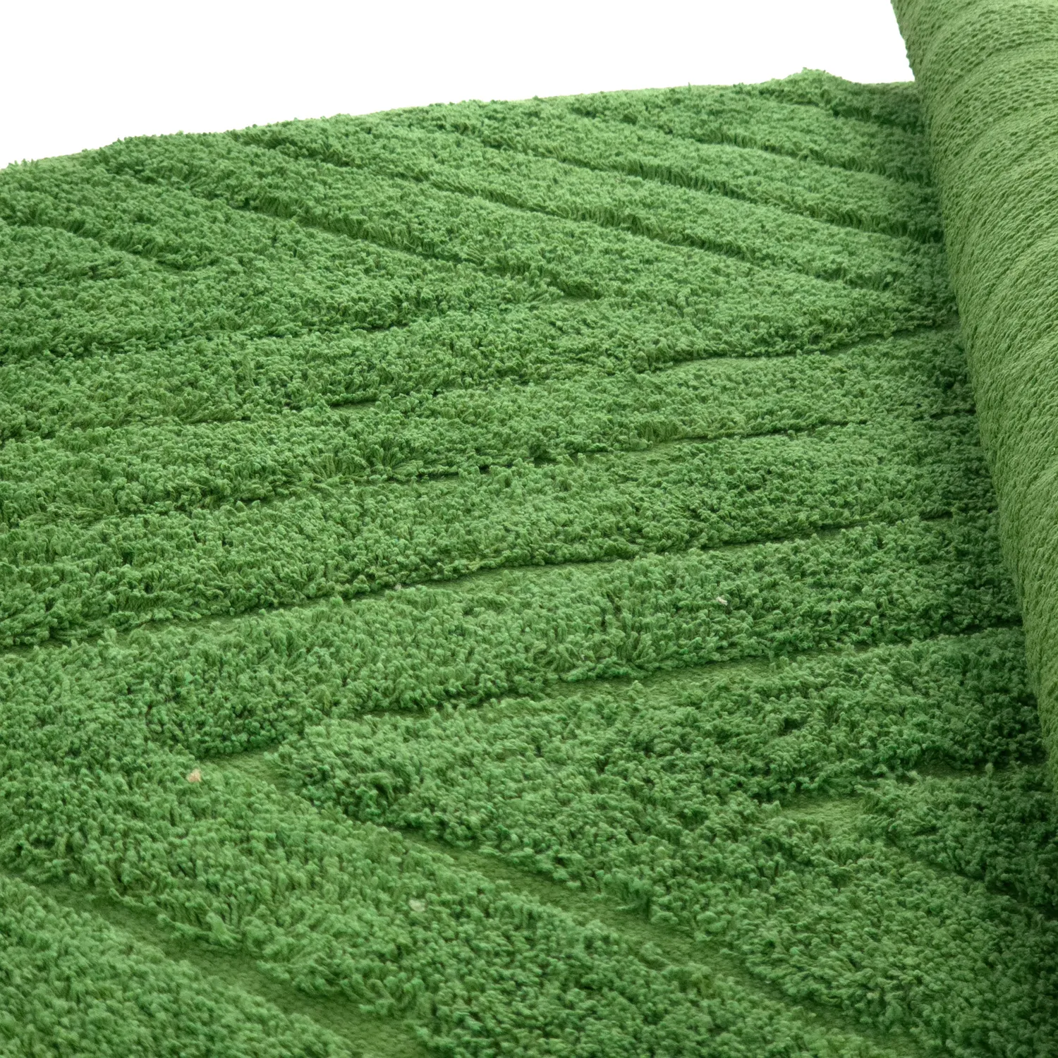 Pyöreä matot - Amberley Natural Cotton Shaggy (vihreä)