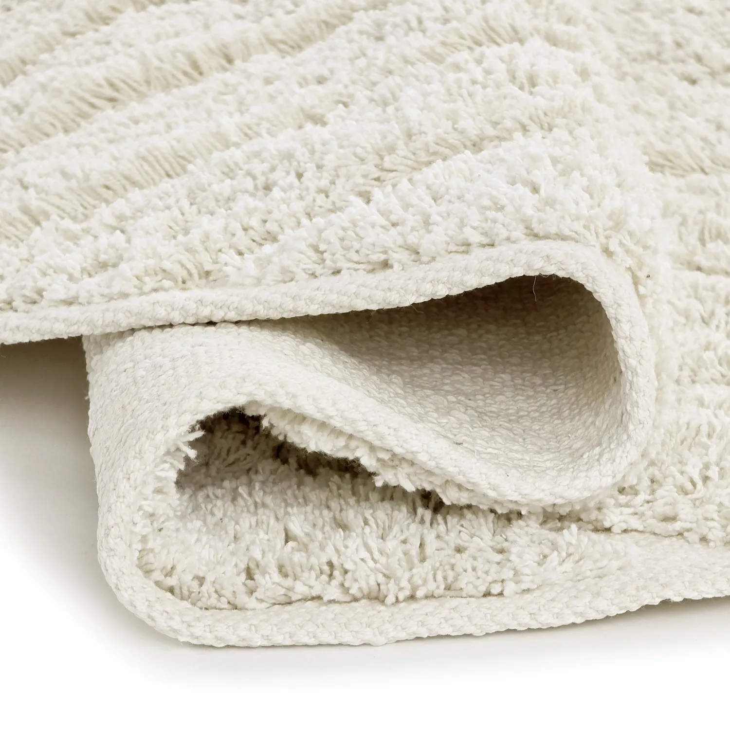 Pyöreä matot - Amberley Natural Cotton Shaggy (luonnonvalkoinen)