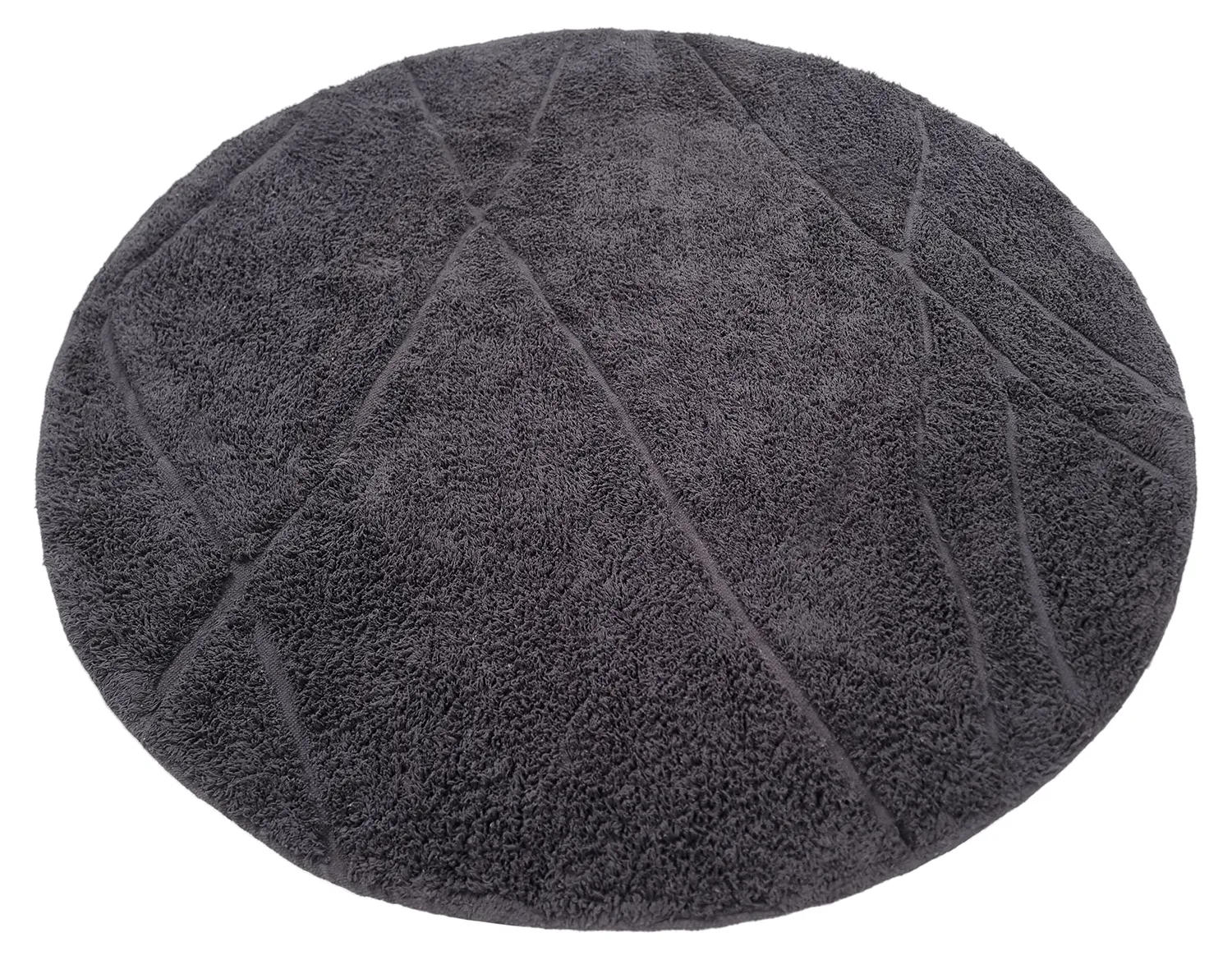 Pyöreä matot - Andrea Natural Cotton Shaggy (musta)
