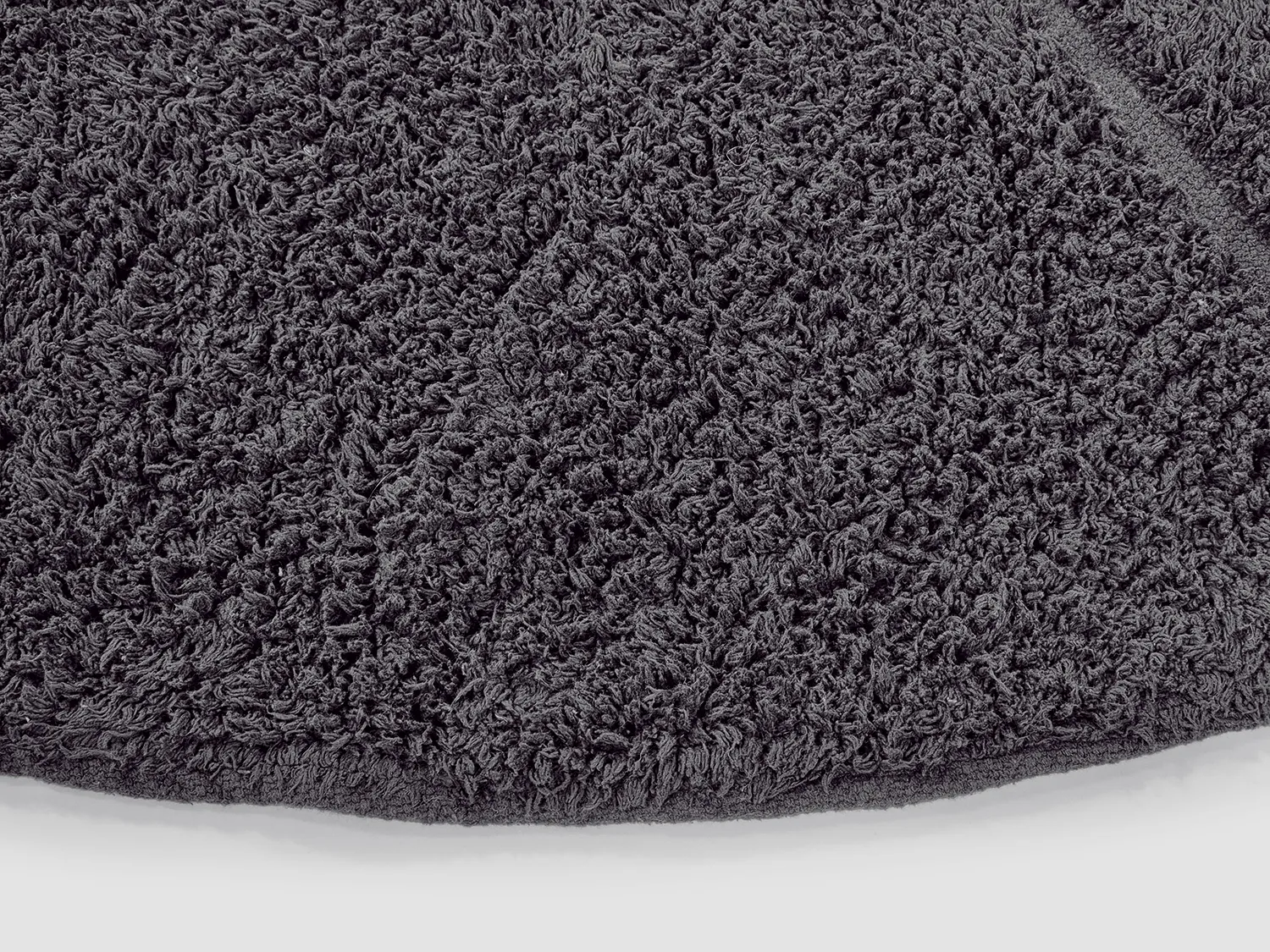 Pyöreä matot - Andrea Natural Cotton Shaggy (musta)