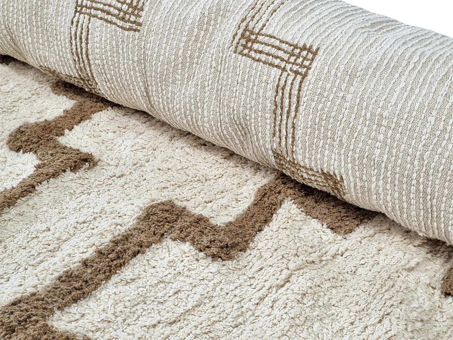 Ryijymatot - Arlon Natural Cotton Shaggy (beige)