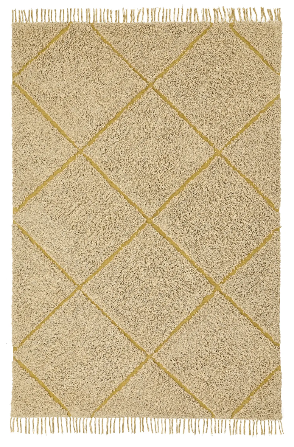 Ryijymatot - Bellevue Natural Cotton Shaggy (beige/ruskea)