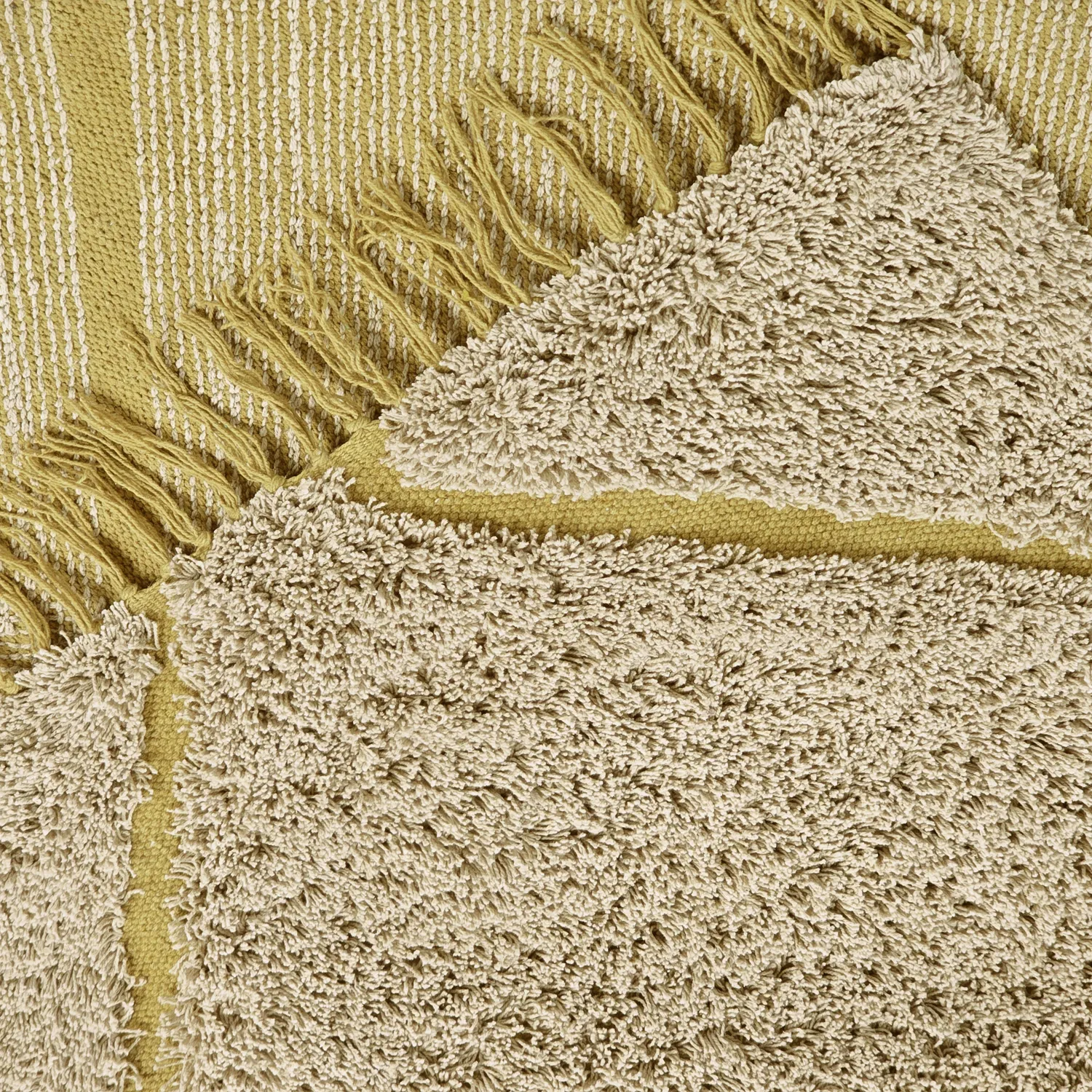Ryijymatot - Bellevue Natural Cotton Shaggy (beige/ruskea)