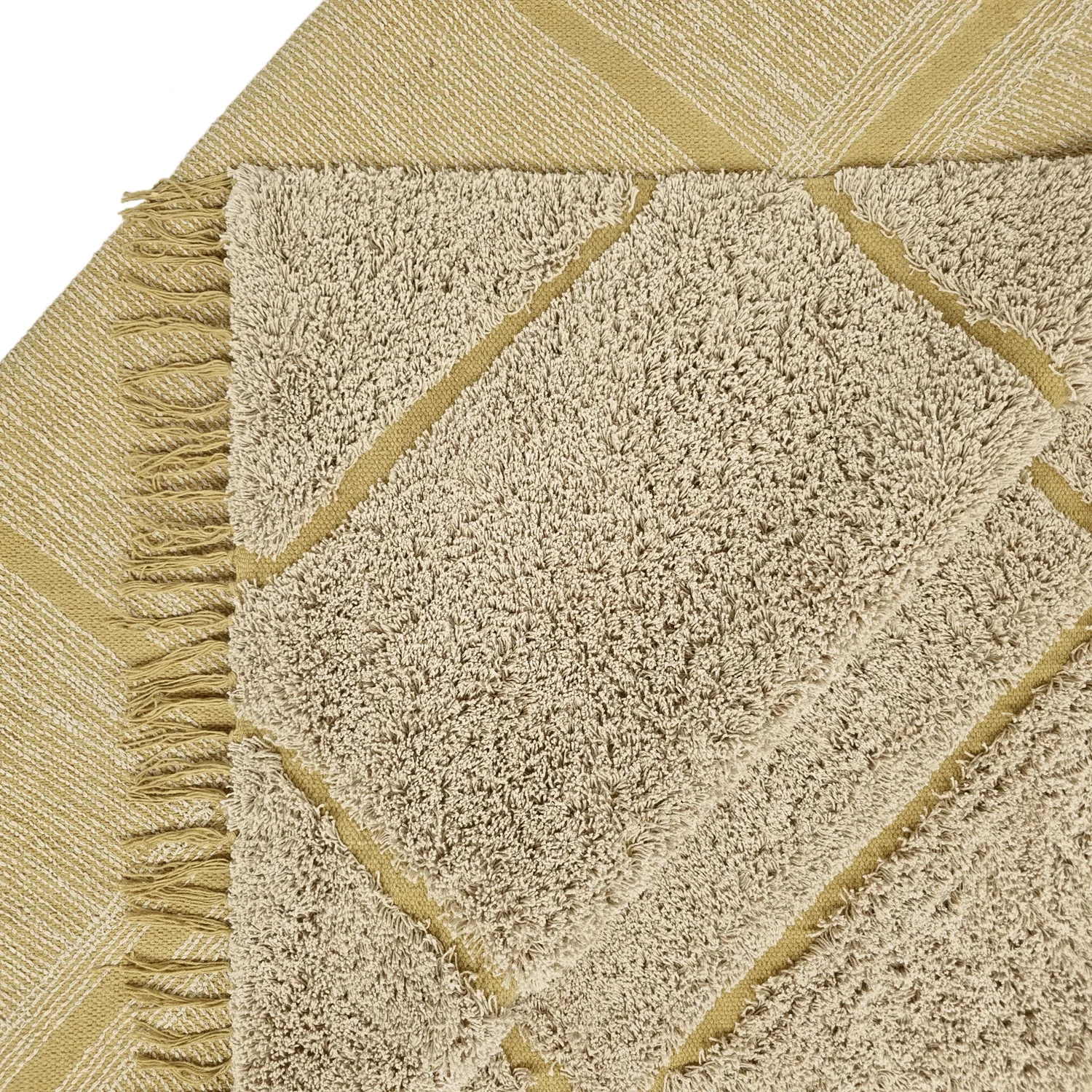 Ryijymatot - Bellevue Natural Cotton Shaggy (beige/ruskea)