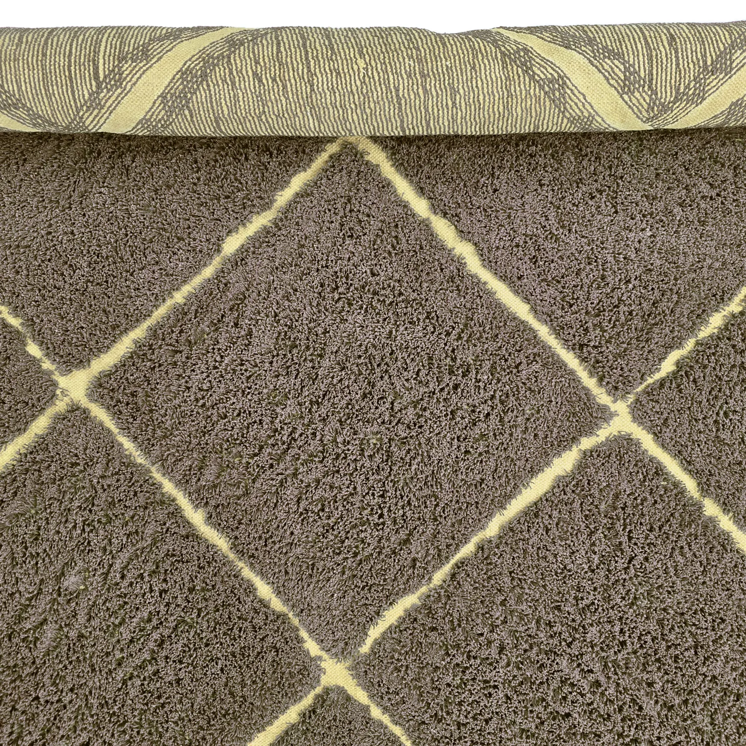 Ryijymatot - Bellevue Natural Cotton Shaggy (ruskea/keltainen)
