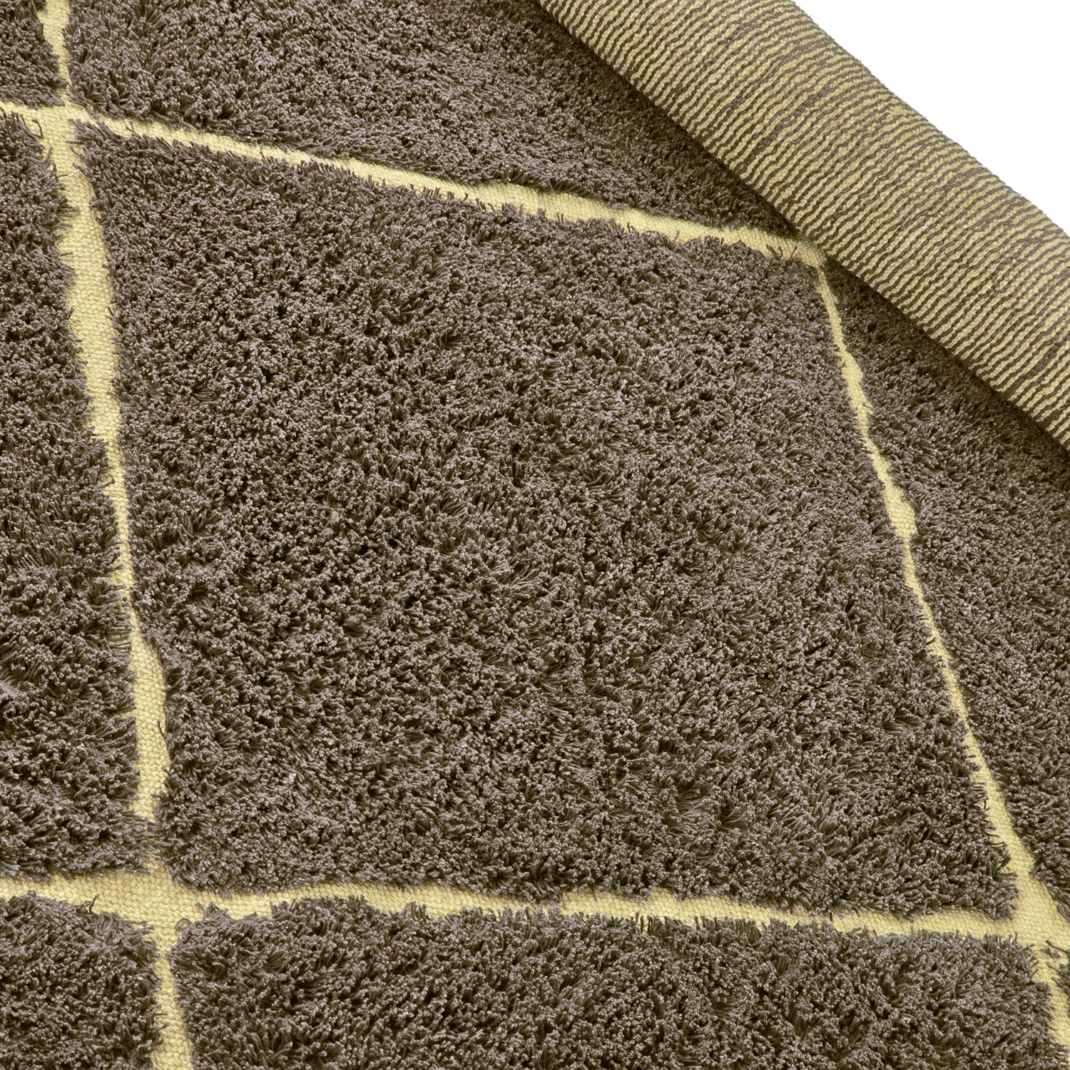 Ryijymatot - Bellevue Natural Cotton Shaggy (ruskea/keltainen)