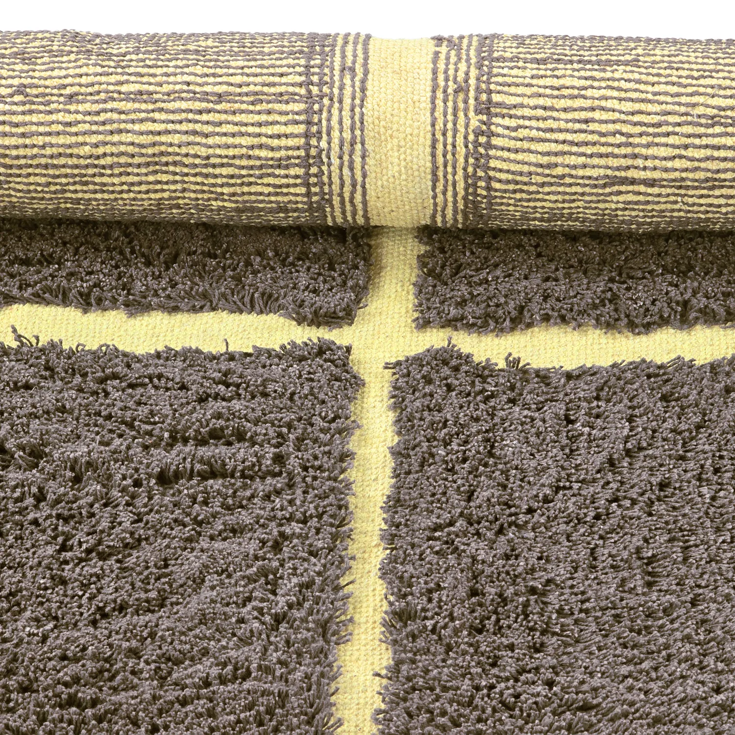 Pyöreä matot - Bellevue Natural Cotton Shaggy (ruskea/keltainen)