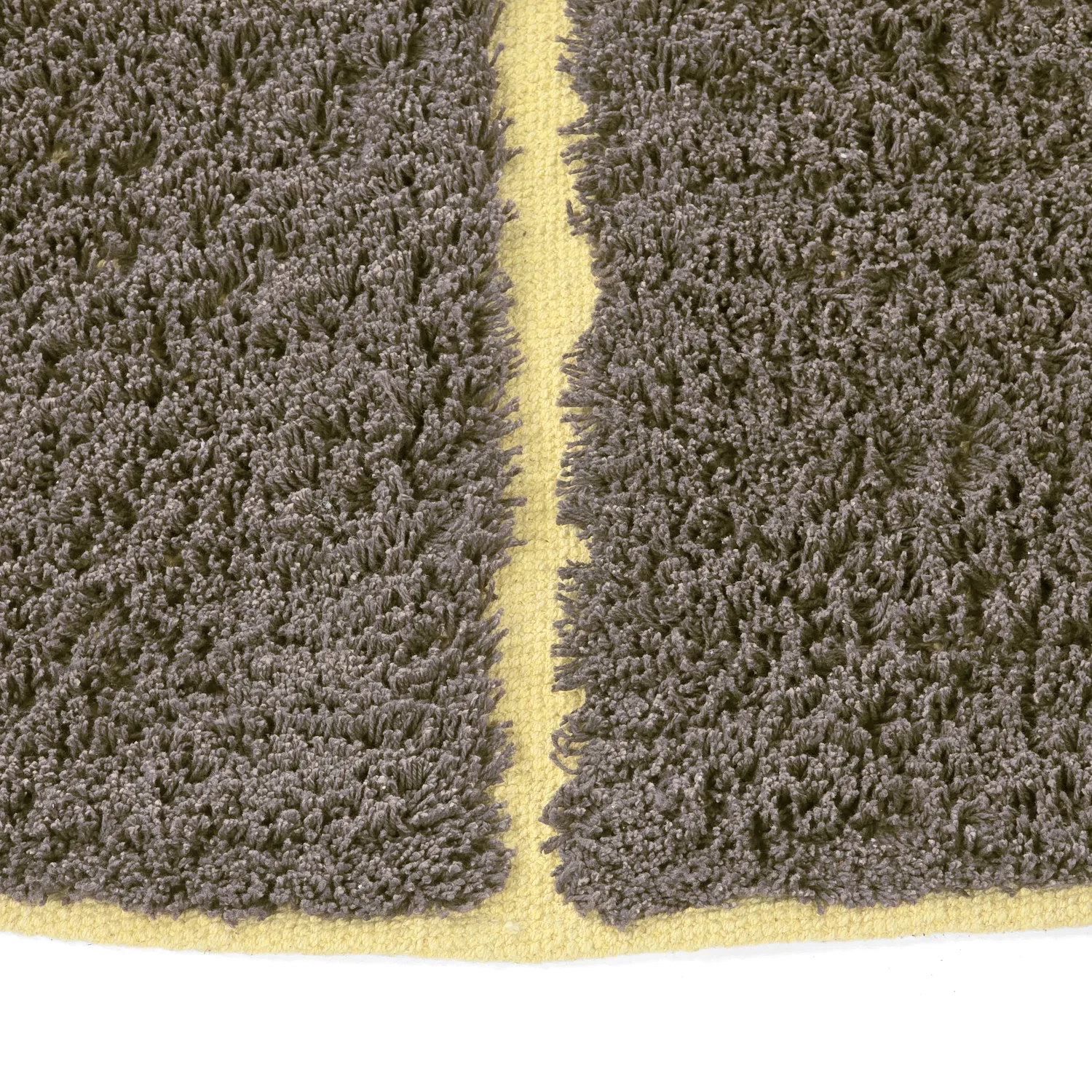 Pyöreä matot - Bellevue Natural Cotton Shaggy (ruskea/keltainen)