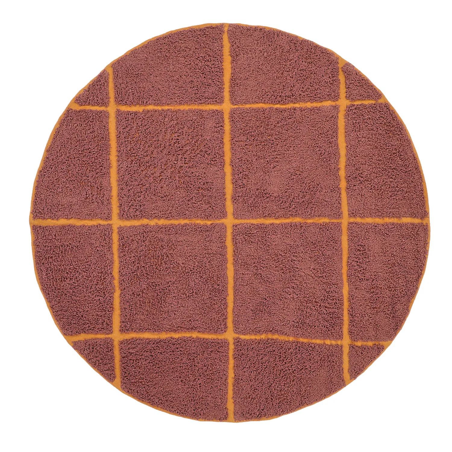 Pyöreä matot - Bellevue Natural Cotton Shaggy (punainen/oranssi)