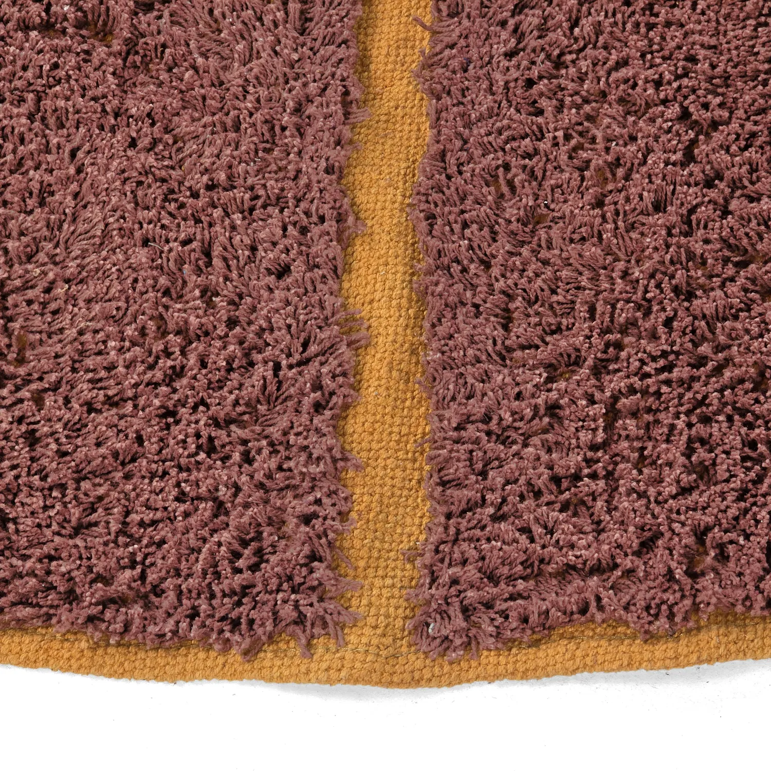 Pyöreä matot - Bellevue Natural Cotton Shaggy (punainen/oranssi)