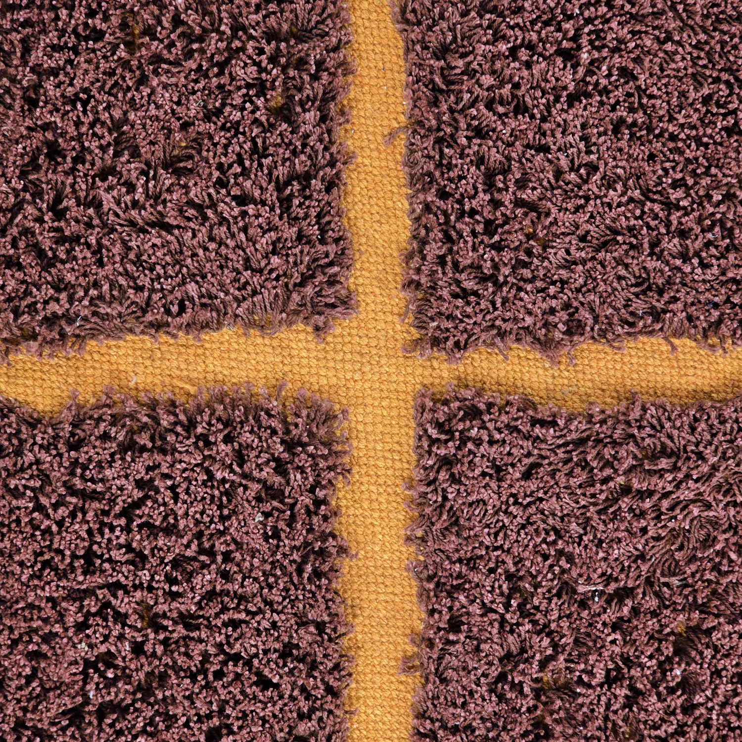 Pyöreä matot - Bellevue Natural Cotton Shaggy (punainen/oranssi)