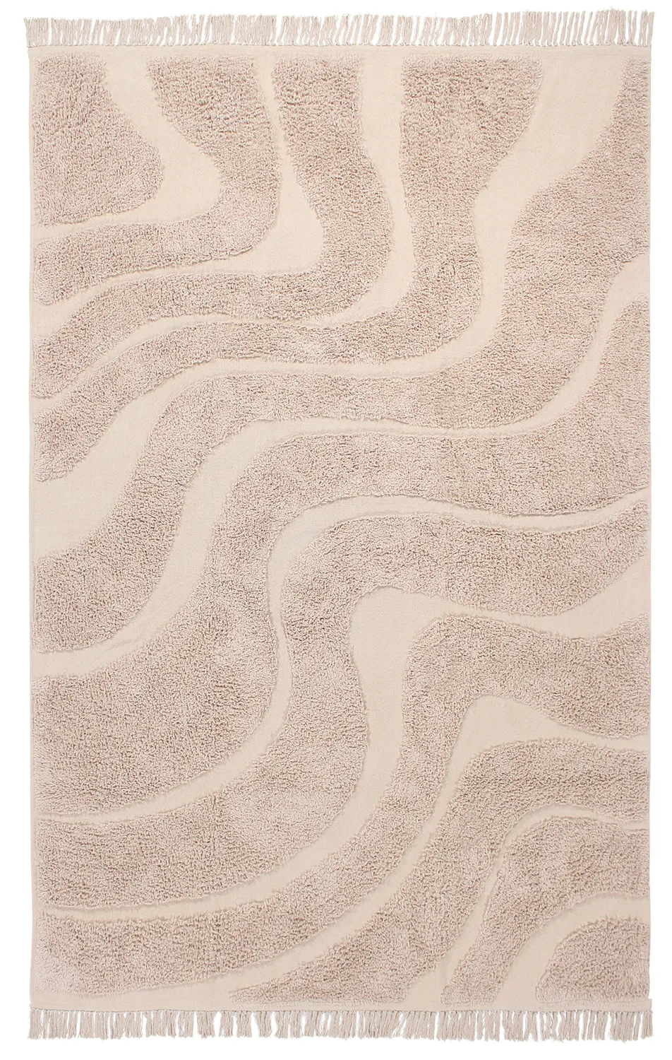 Ryijymatot - Bonnie Natural Cotton Shaggy (beige)