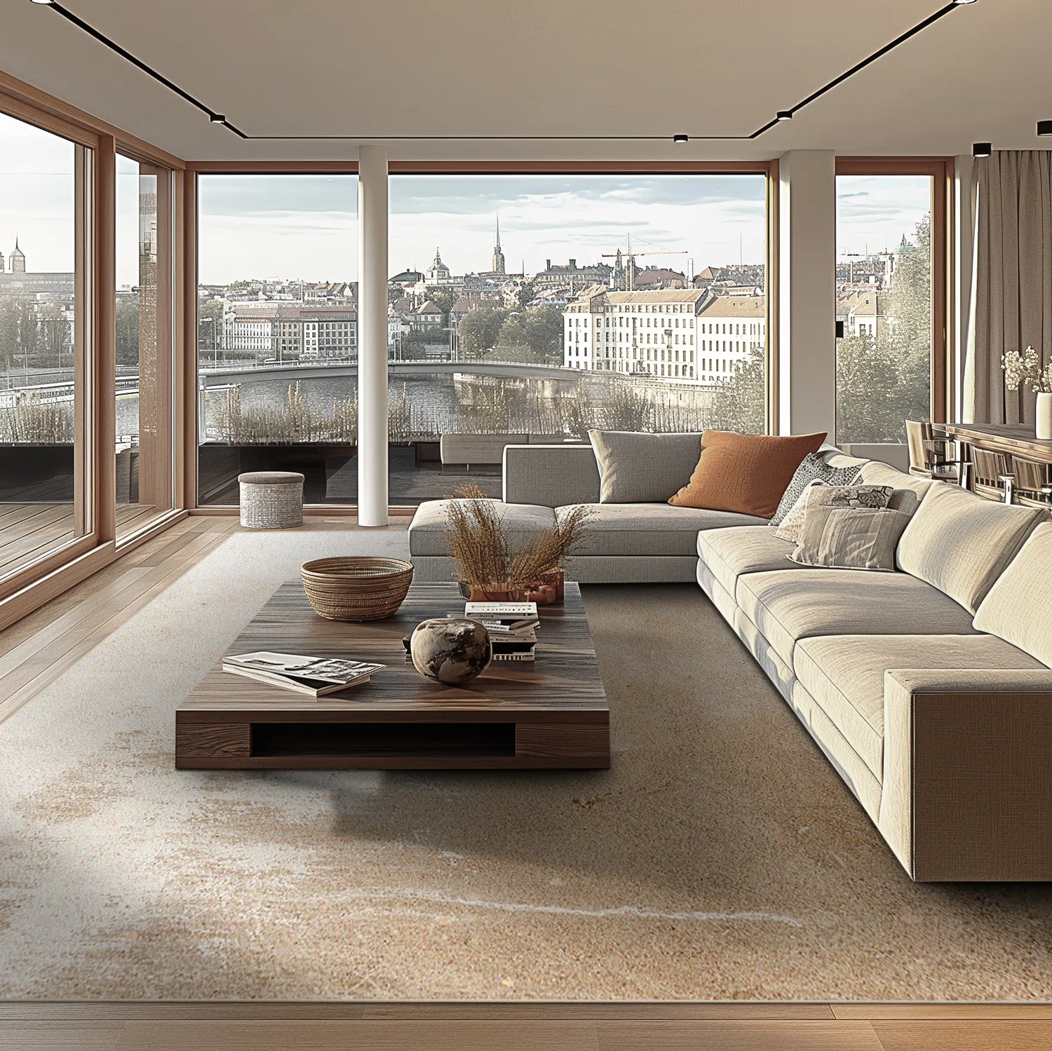 Wilton-matto - Bornos (harmaa/beige)